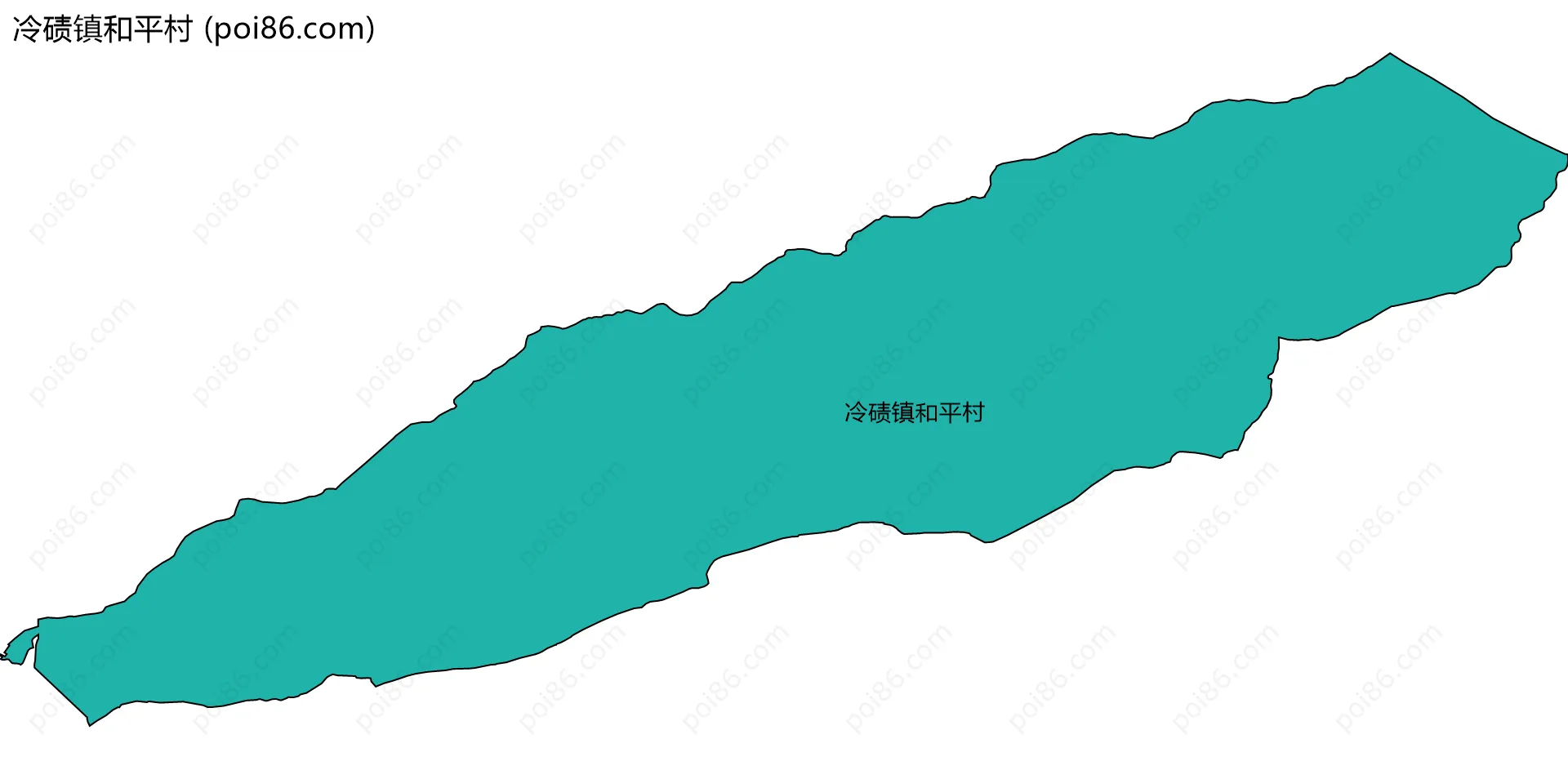 冷碛镇和平村边界地图