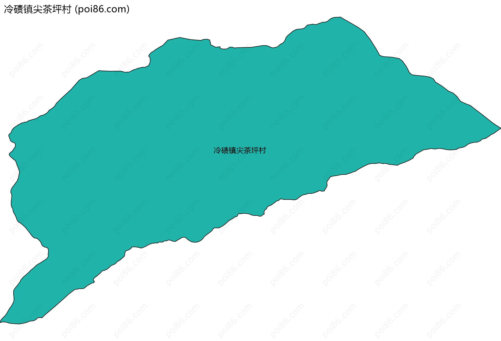 冷碛镇尖茶坪村边界地图