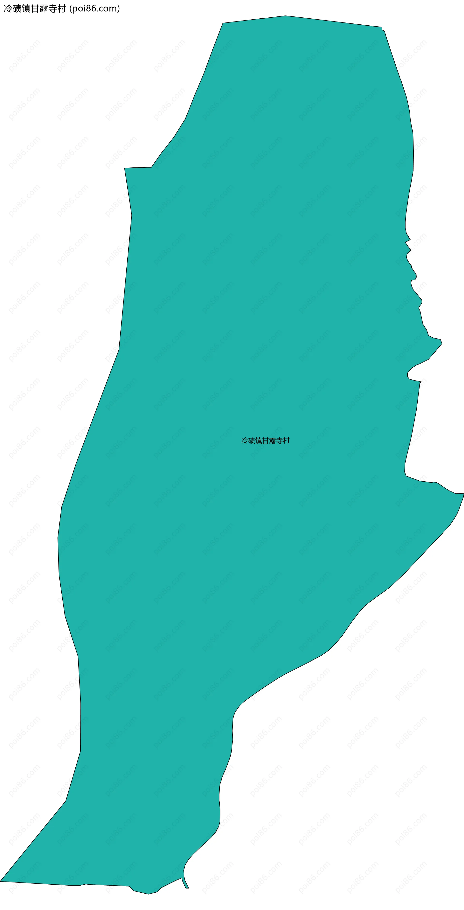 冷碛镇甘露寺村边界地图