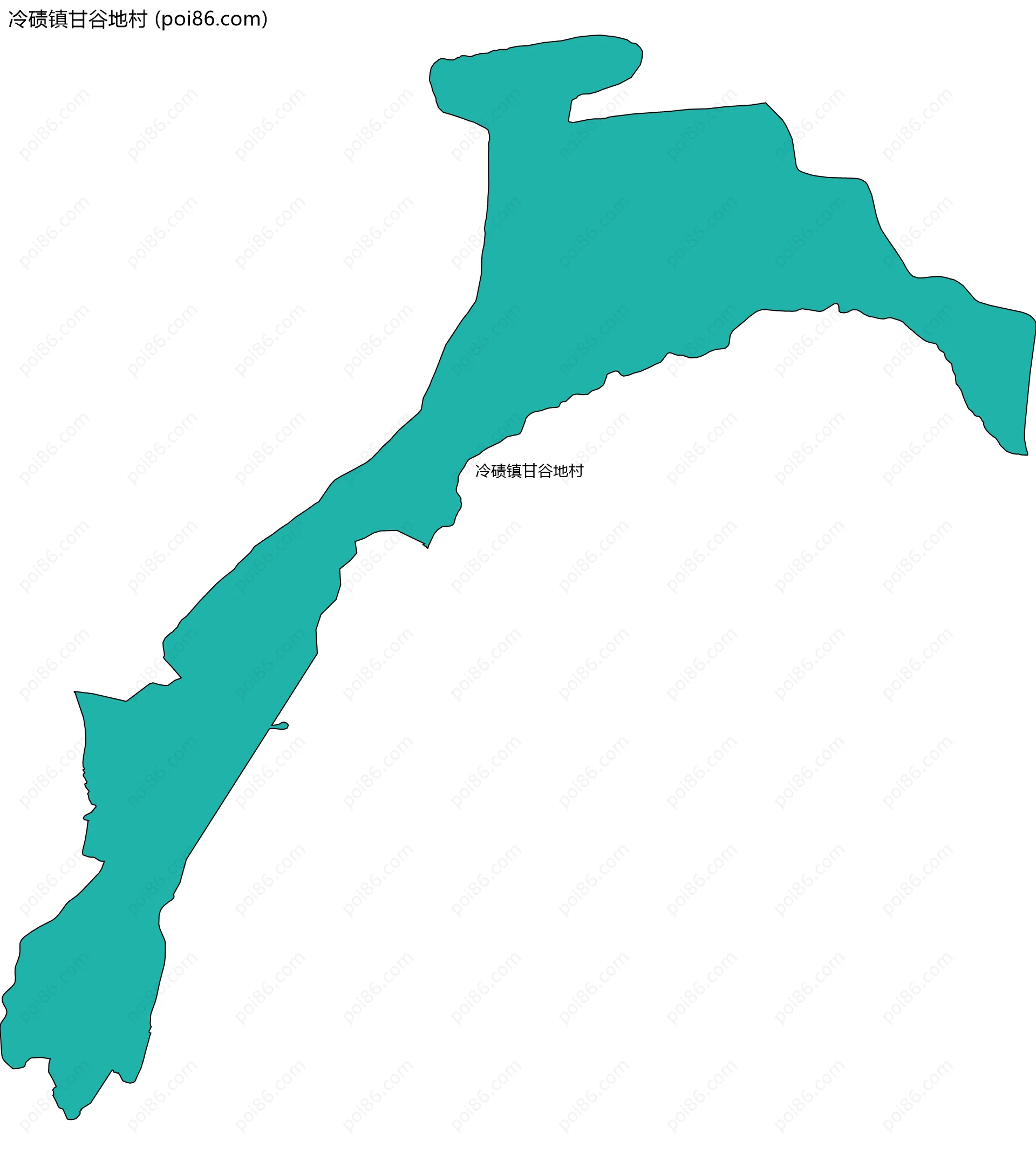 冷碛镇甘谷地村边界地图
