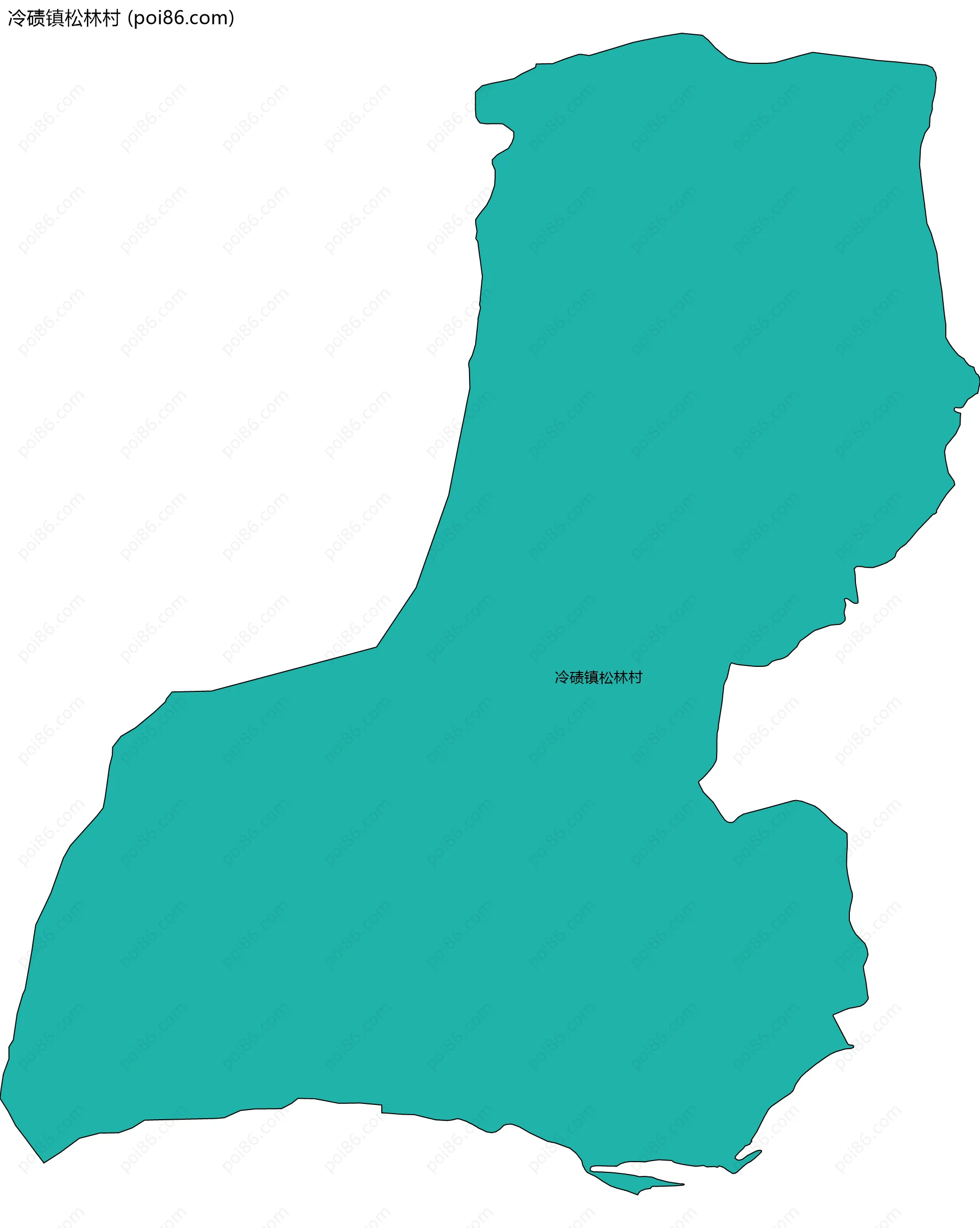 冷碛镇松林村边界地图