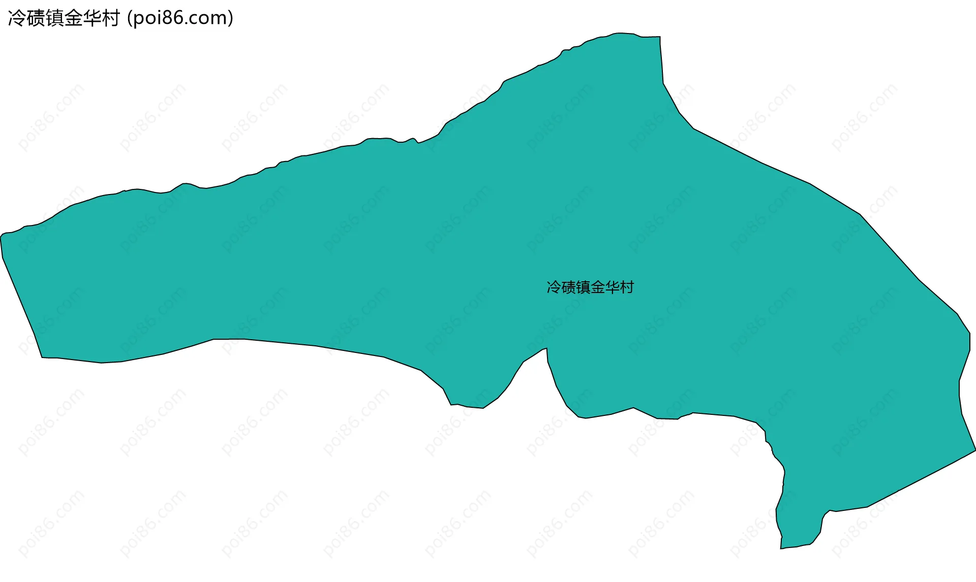 冷碛镇金华村边界地图