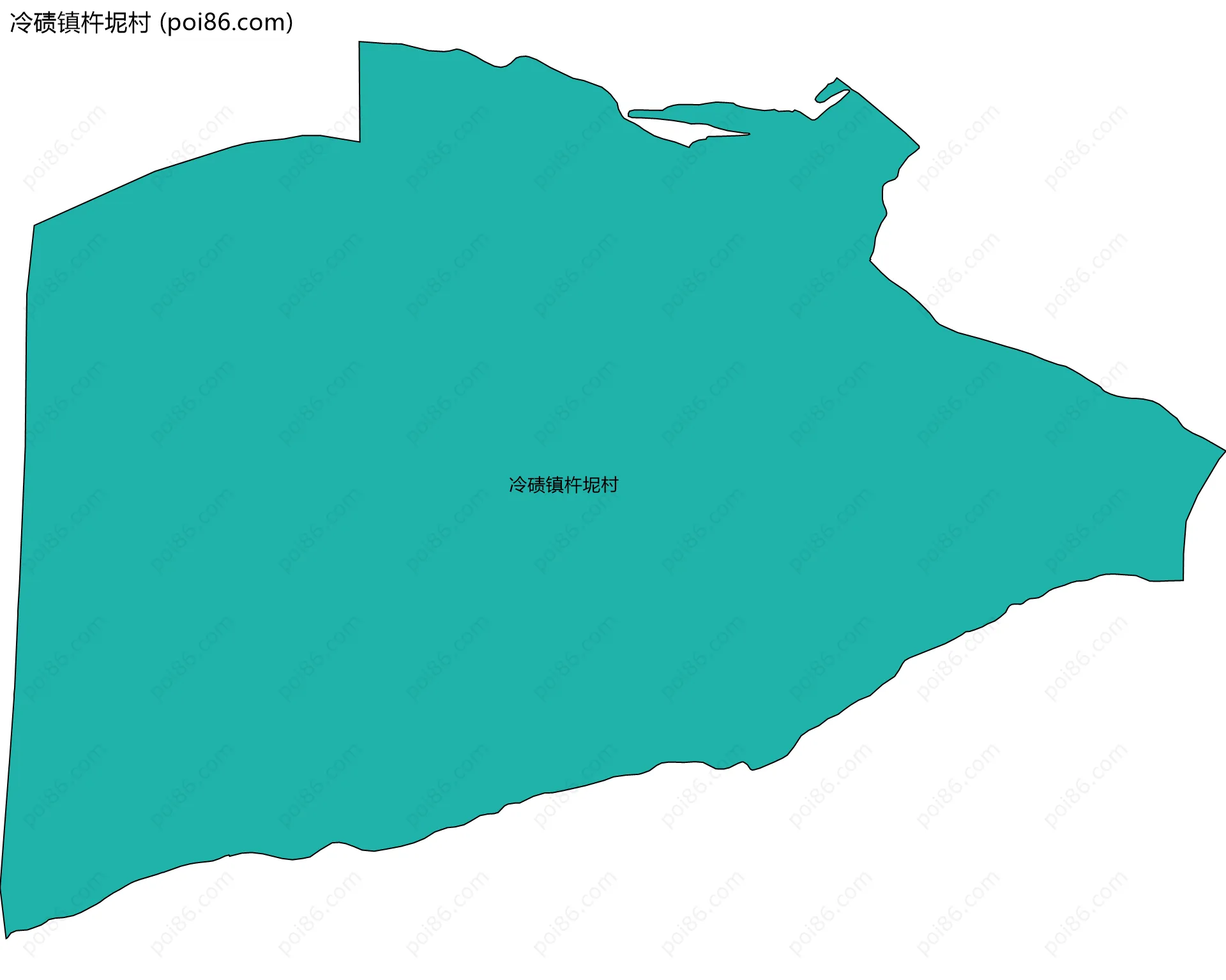 冷碛镇杵坭村边界地图