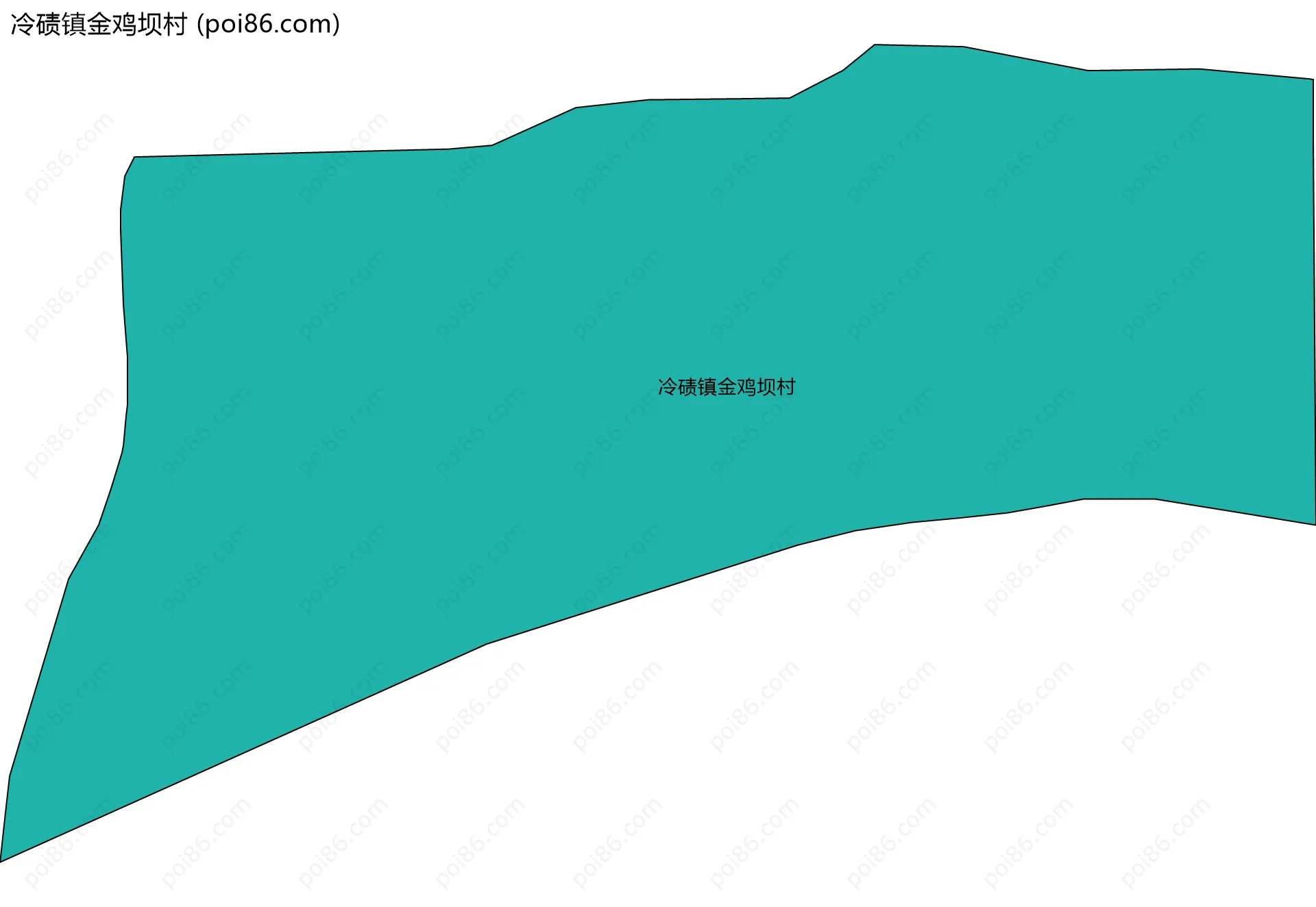 冷碛镇金鸡坝村边界地图