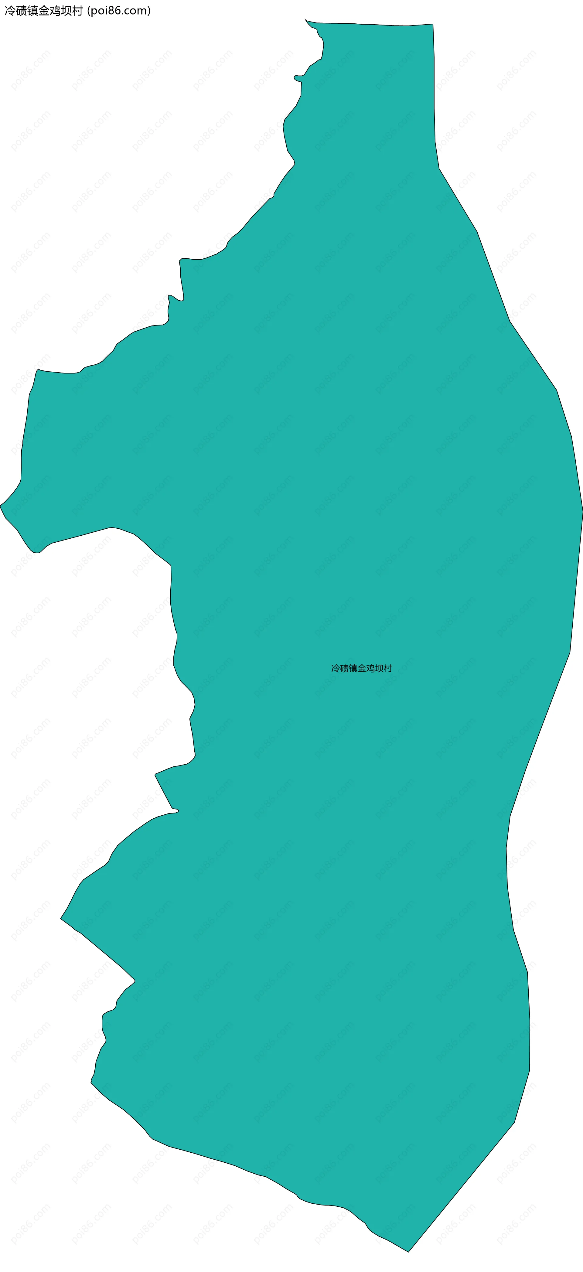 冷碛镇金鸡坝村边界地图