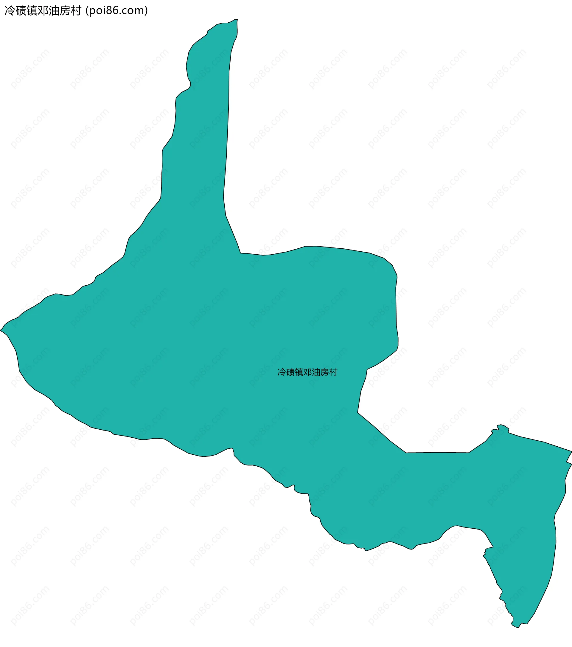 冷碛镇邓油房村边界地图