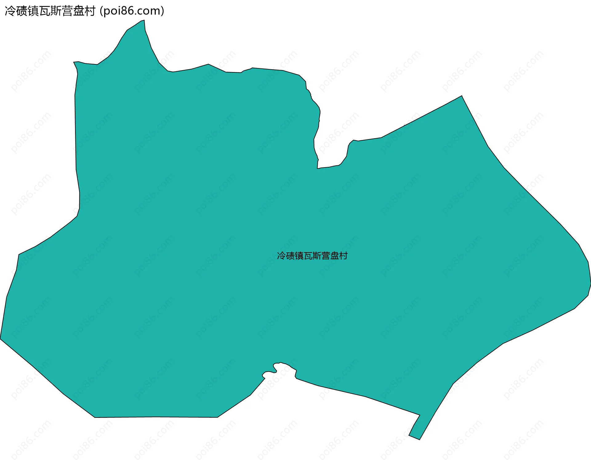冷碛镇瓦斯营盘村边界地图