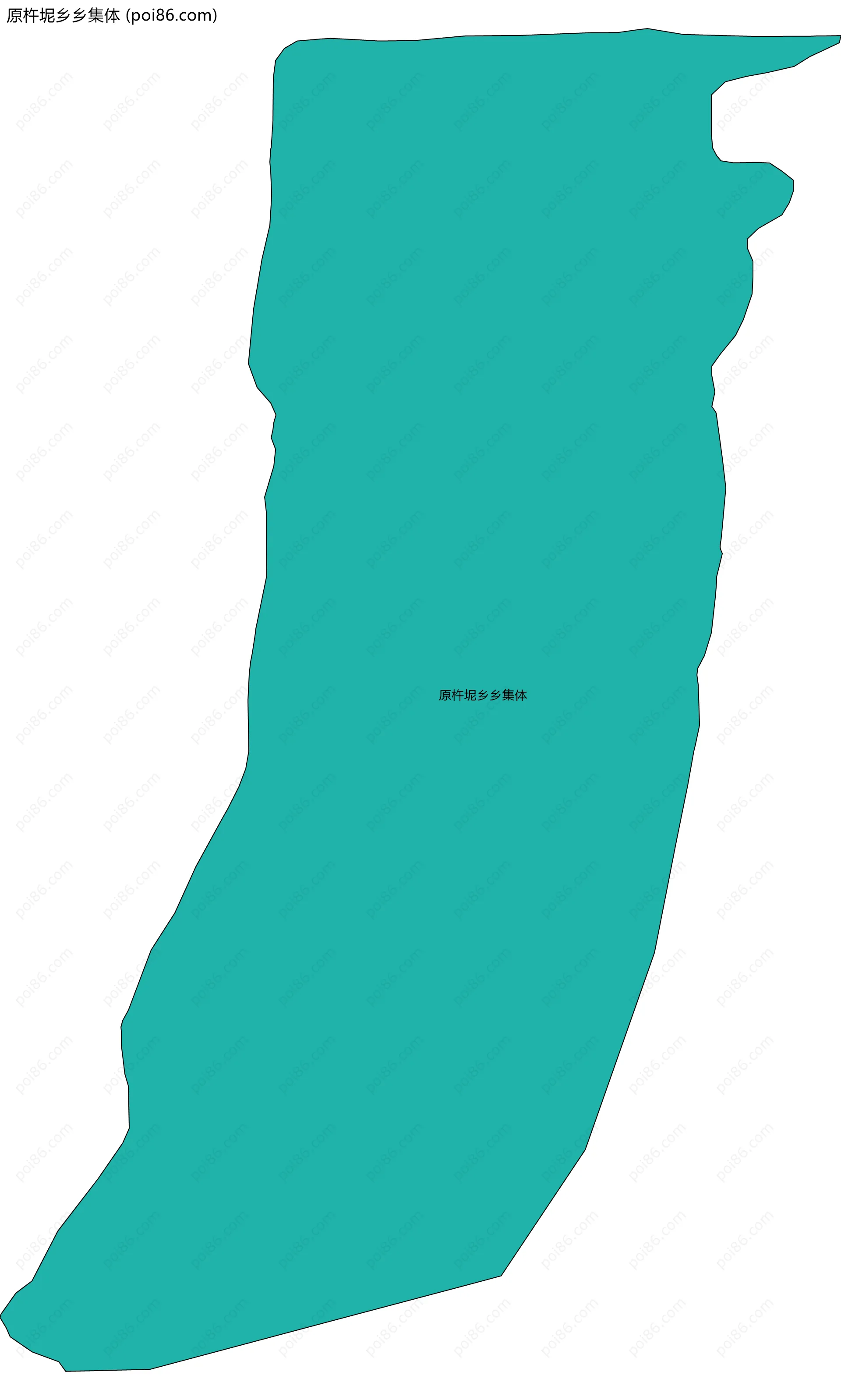 原杵坭乡乡集体边界地图