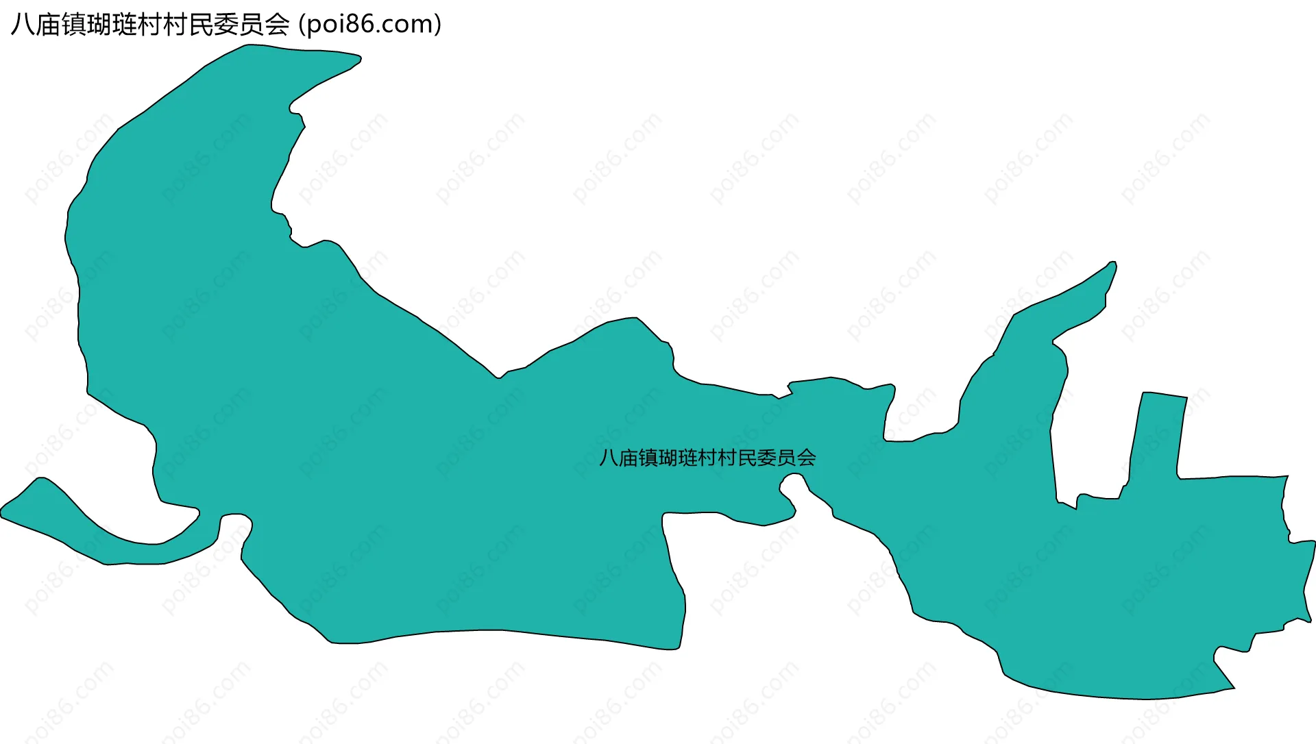 八庙镇瑚琏村村民委员会边界地图