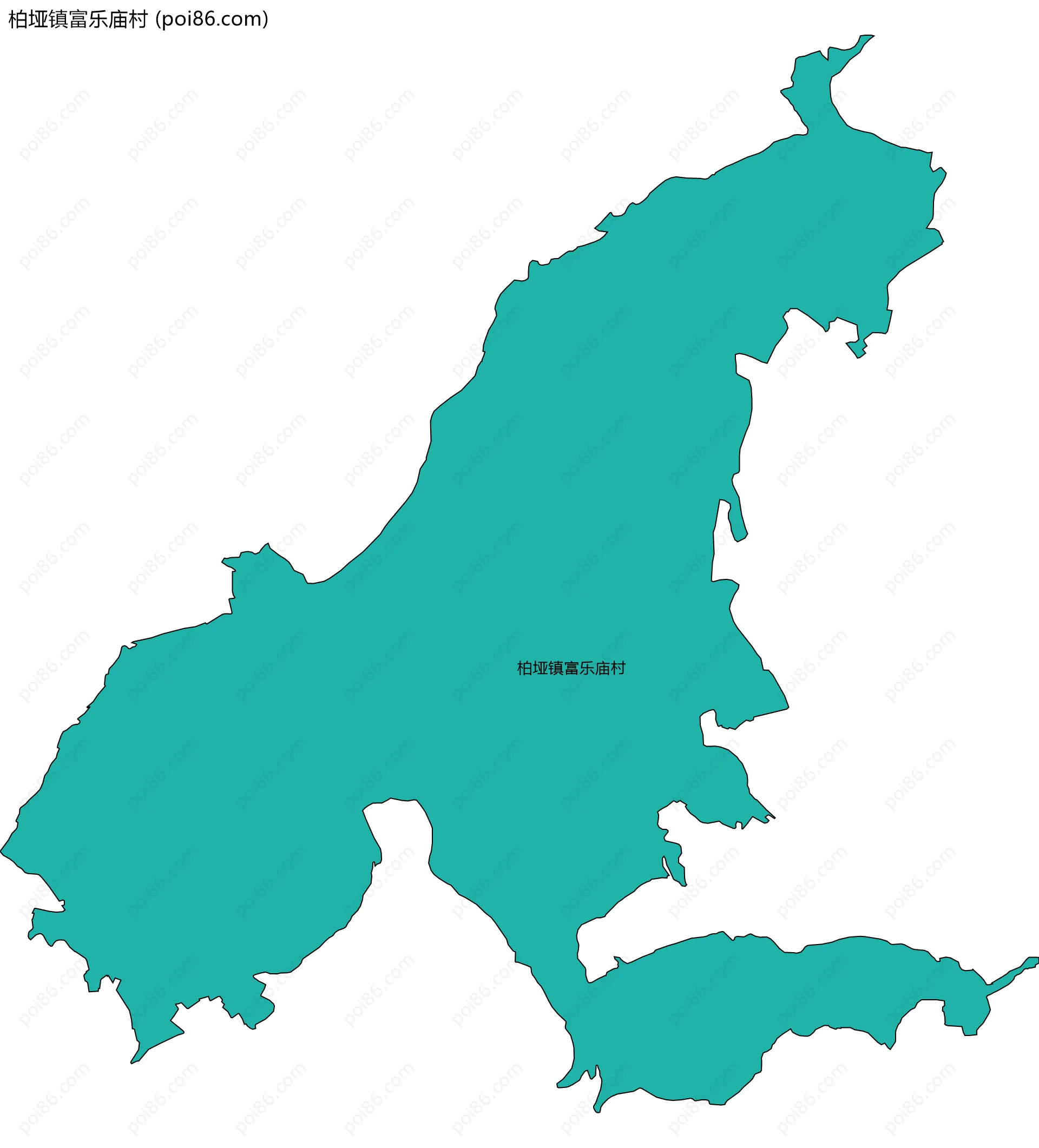 柏垭镇富乐庙村边界地图