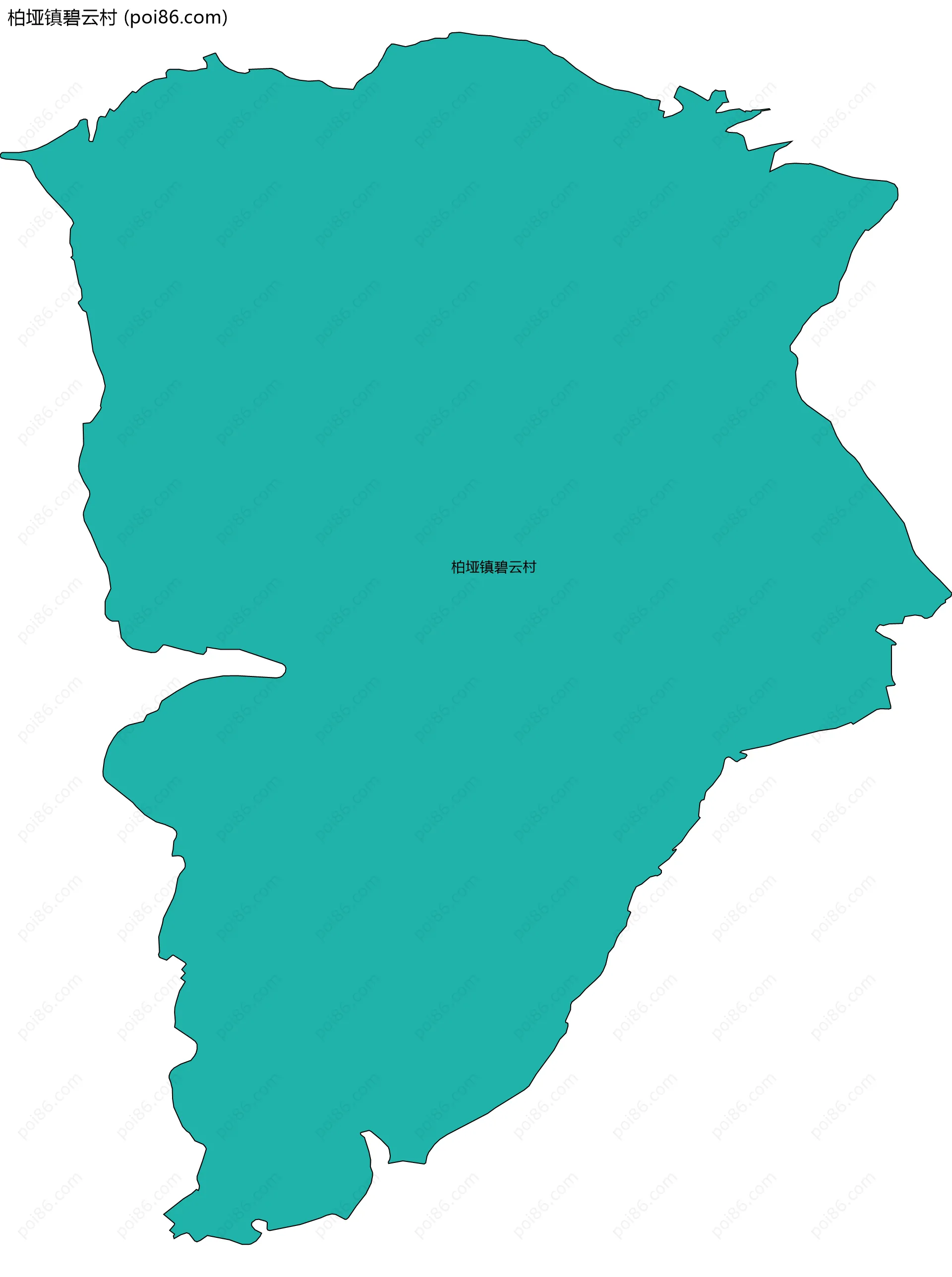 柏垭镇碧云村边界地图