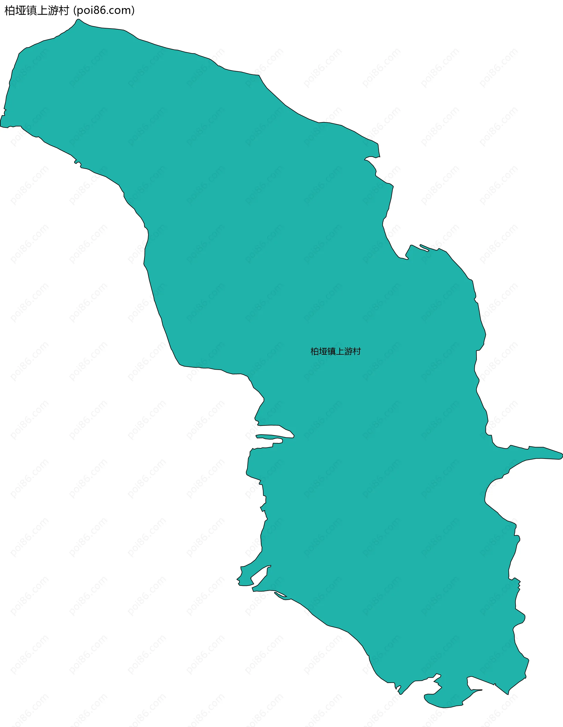 柏垭镇上游村边界地图