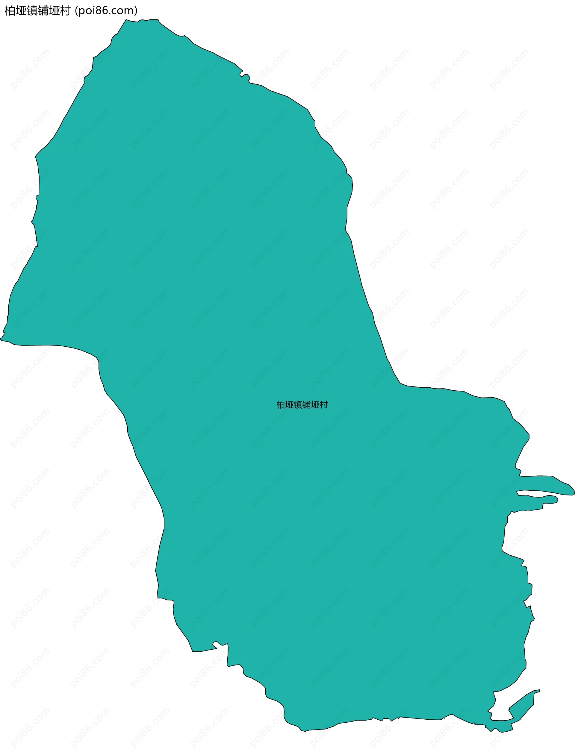 柏垭镇铺垭村边界地图