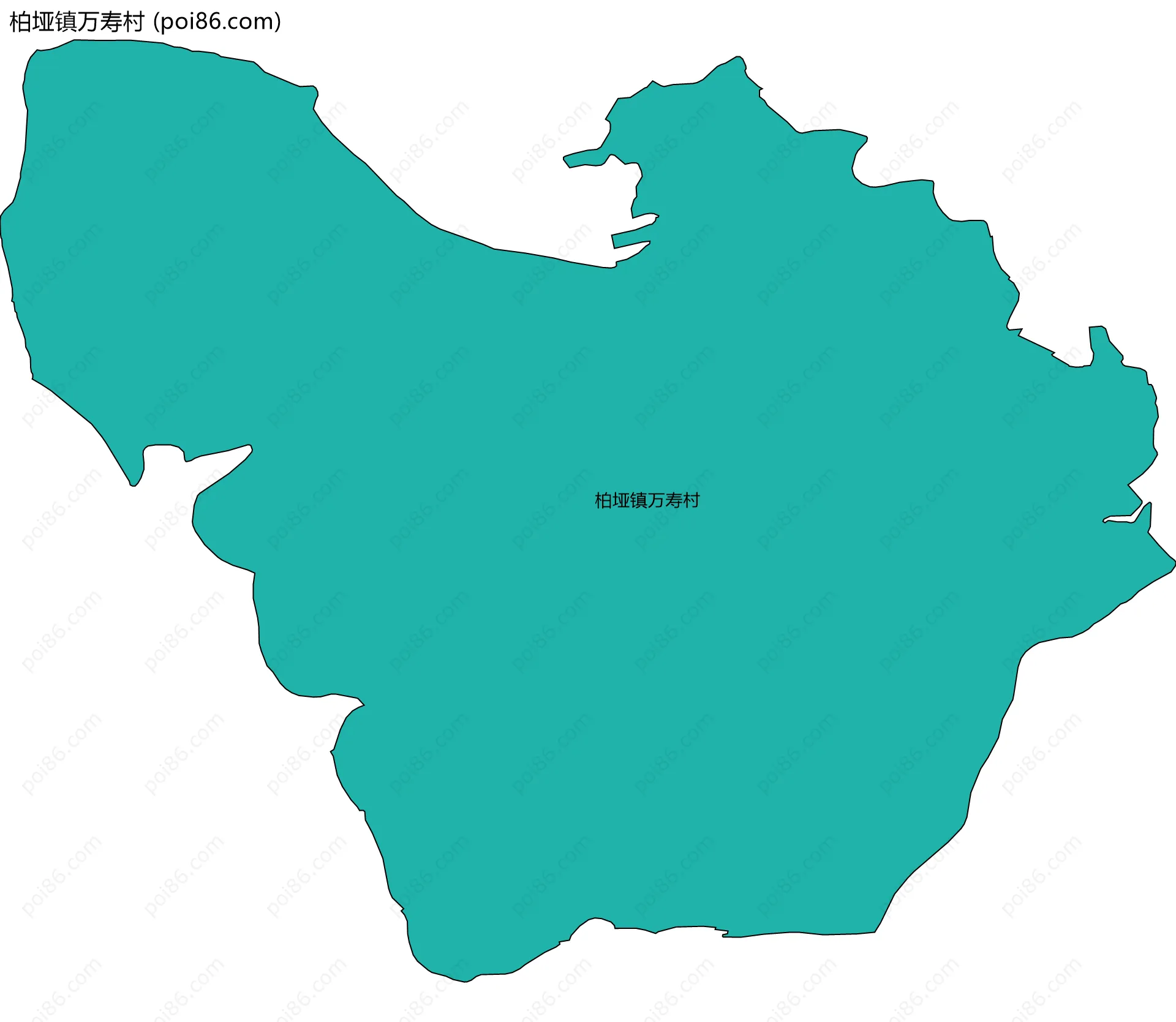 柏垭镇万寿村边界地图