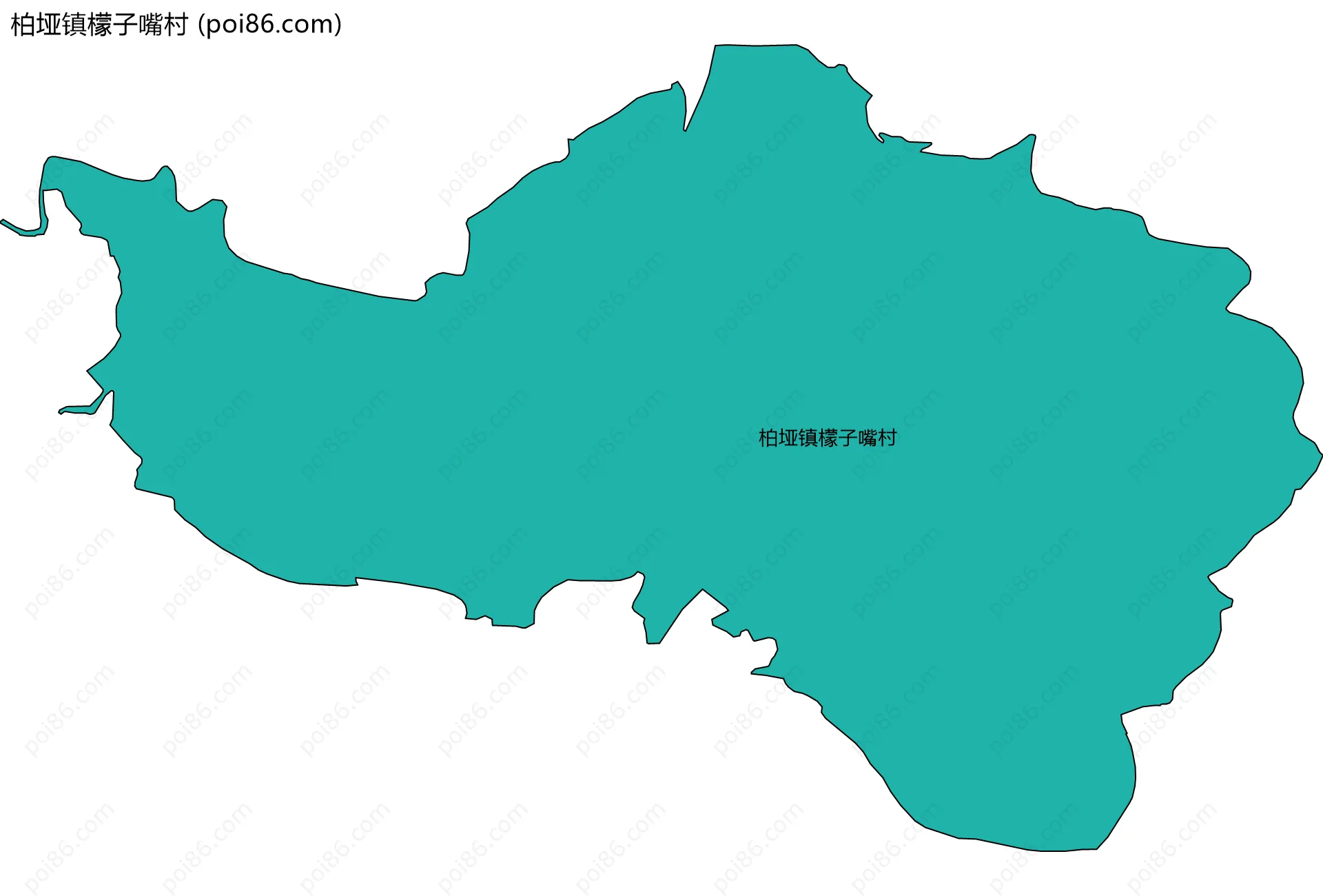 柏垭镇檬子嘴村边界地图