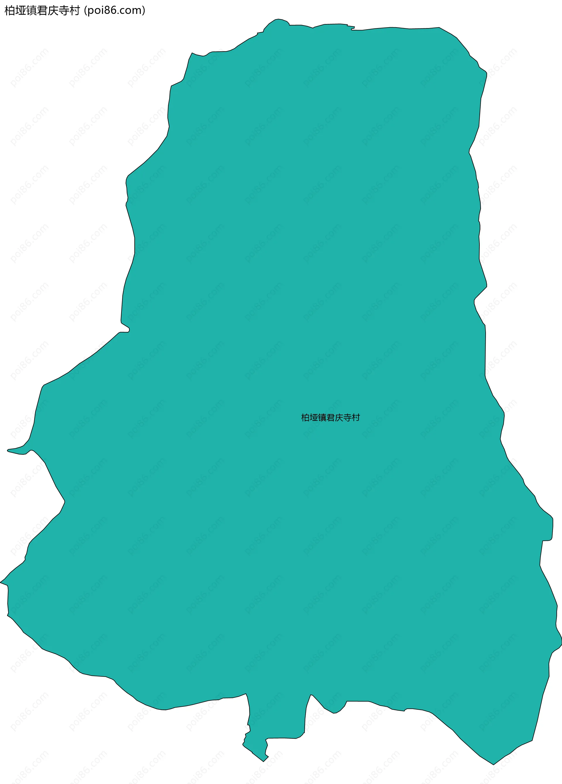 柏垭镇君庆寺村边界地图