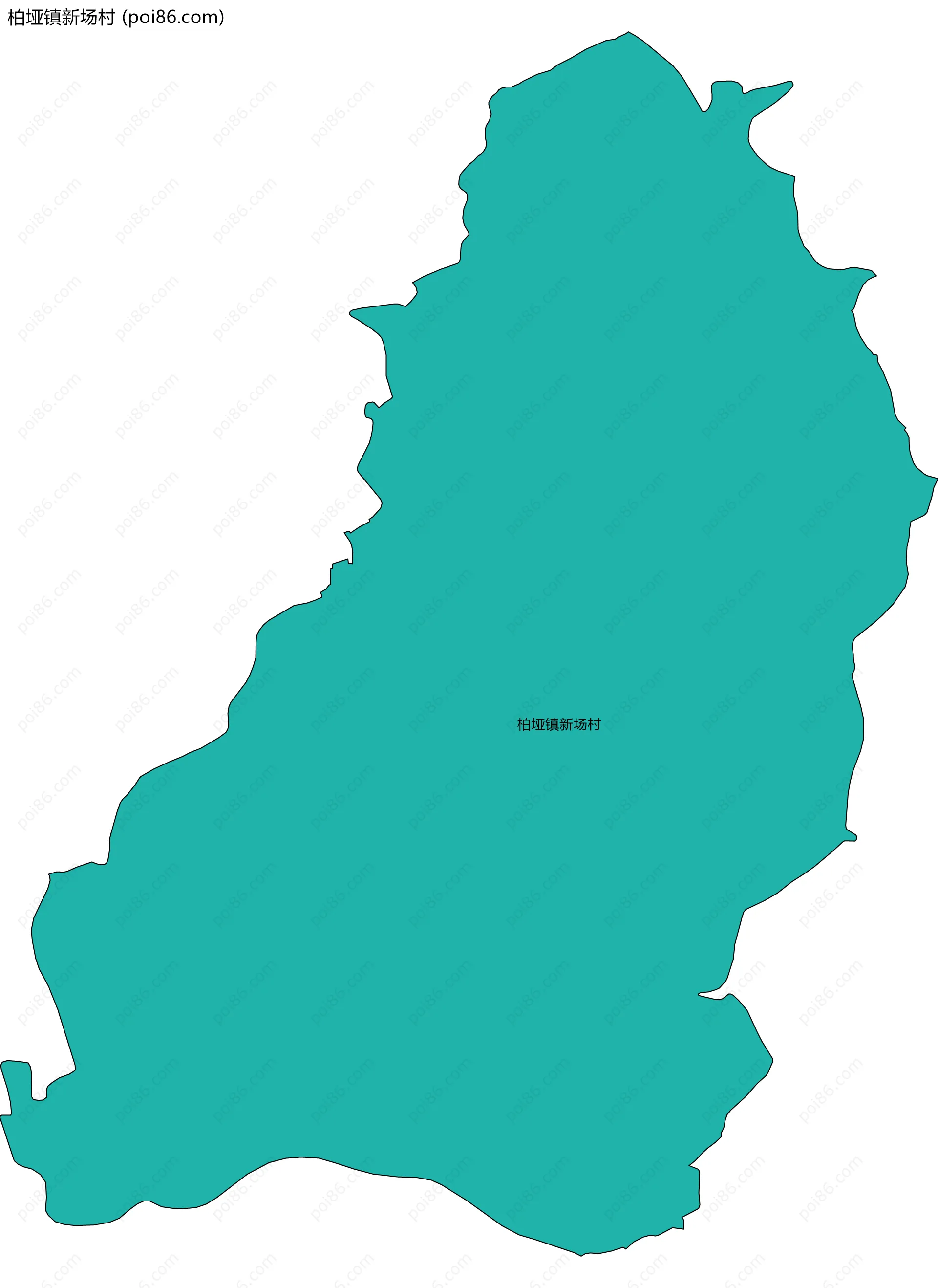 柏垭镇新场村边界地图