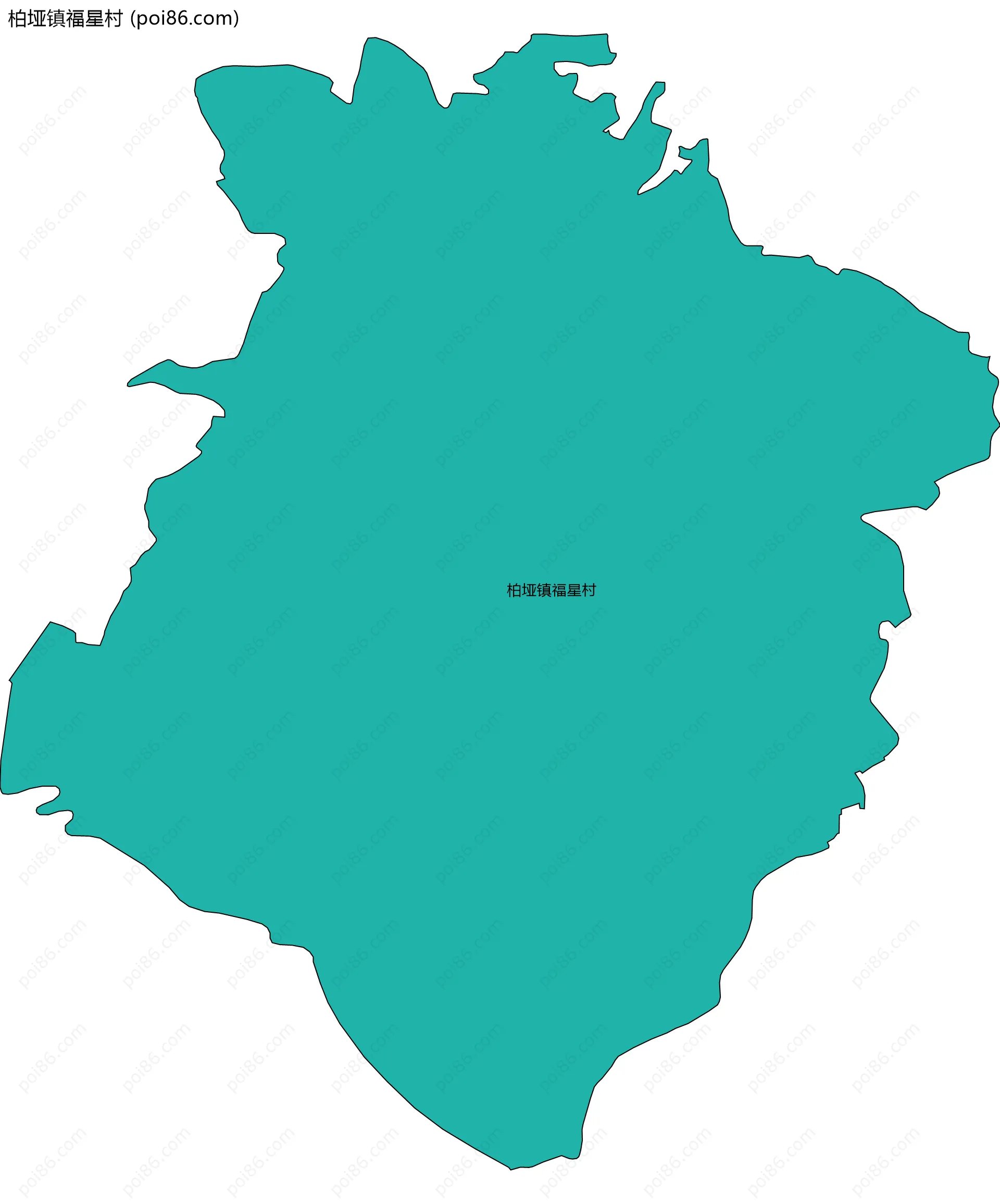 柏垭镇福星村边界地图