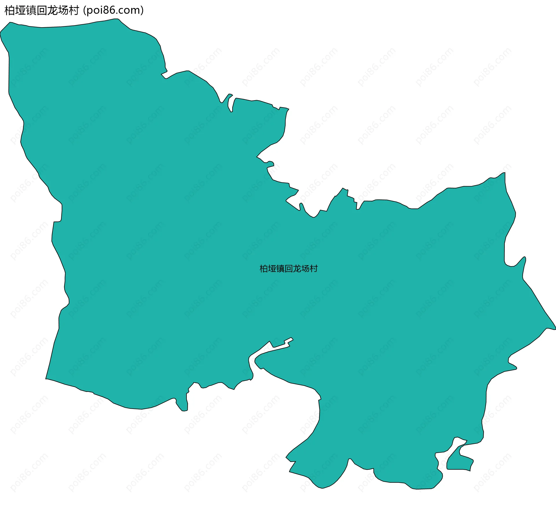 柏垭镇回龙场村边界地图