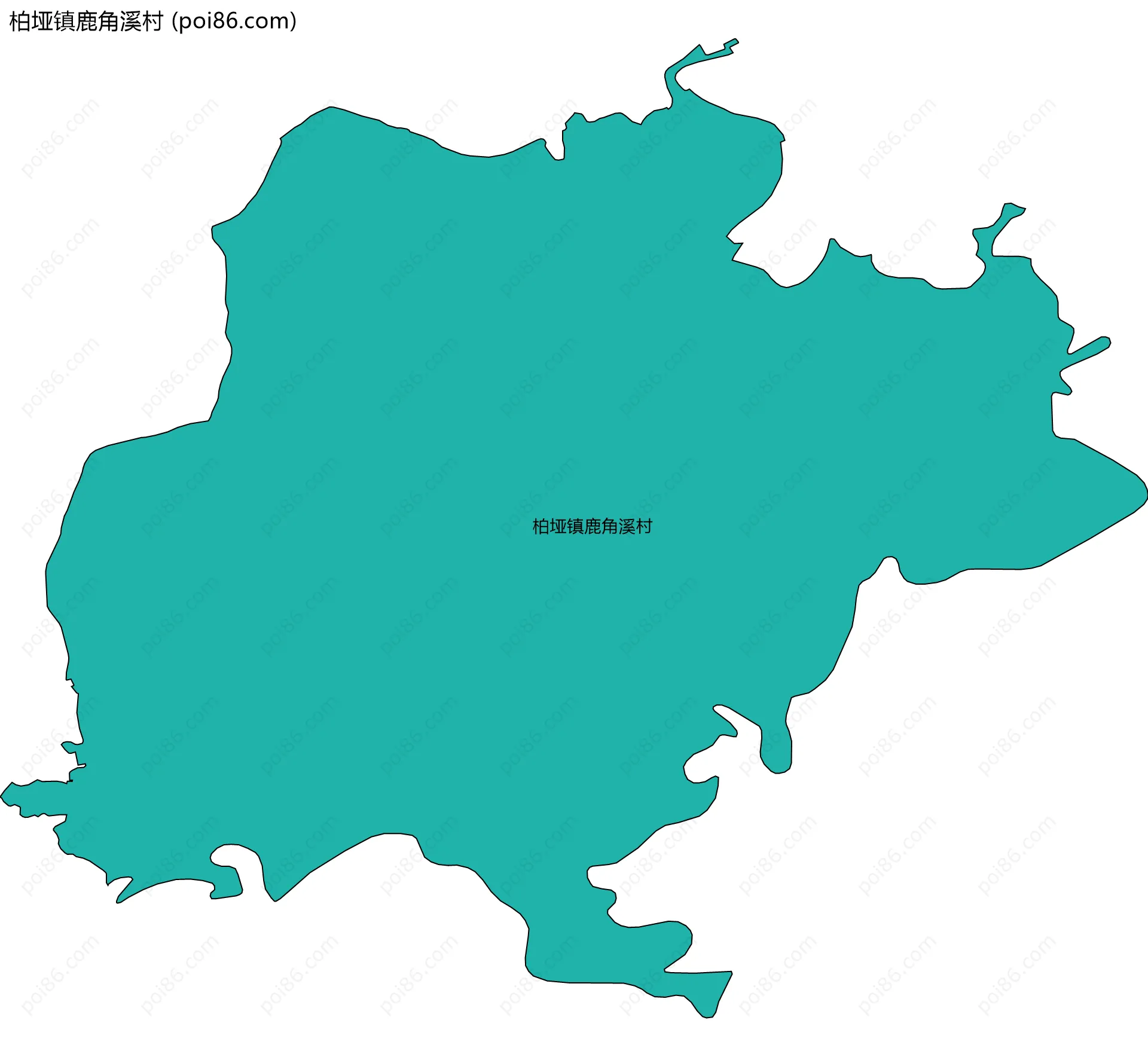 柏垭镇鹿角溪村边界地图