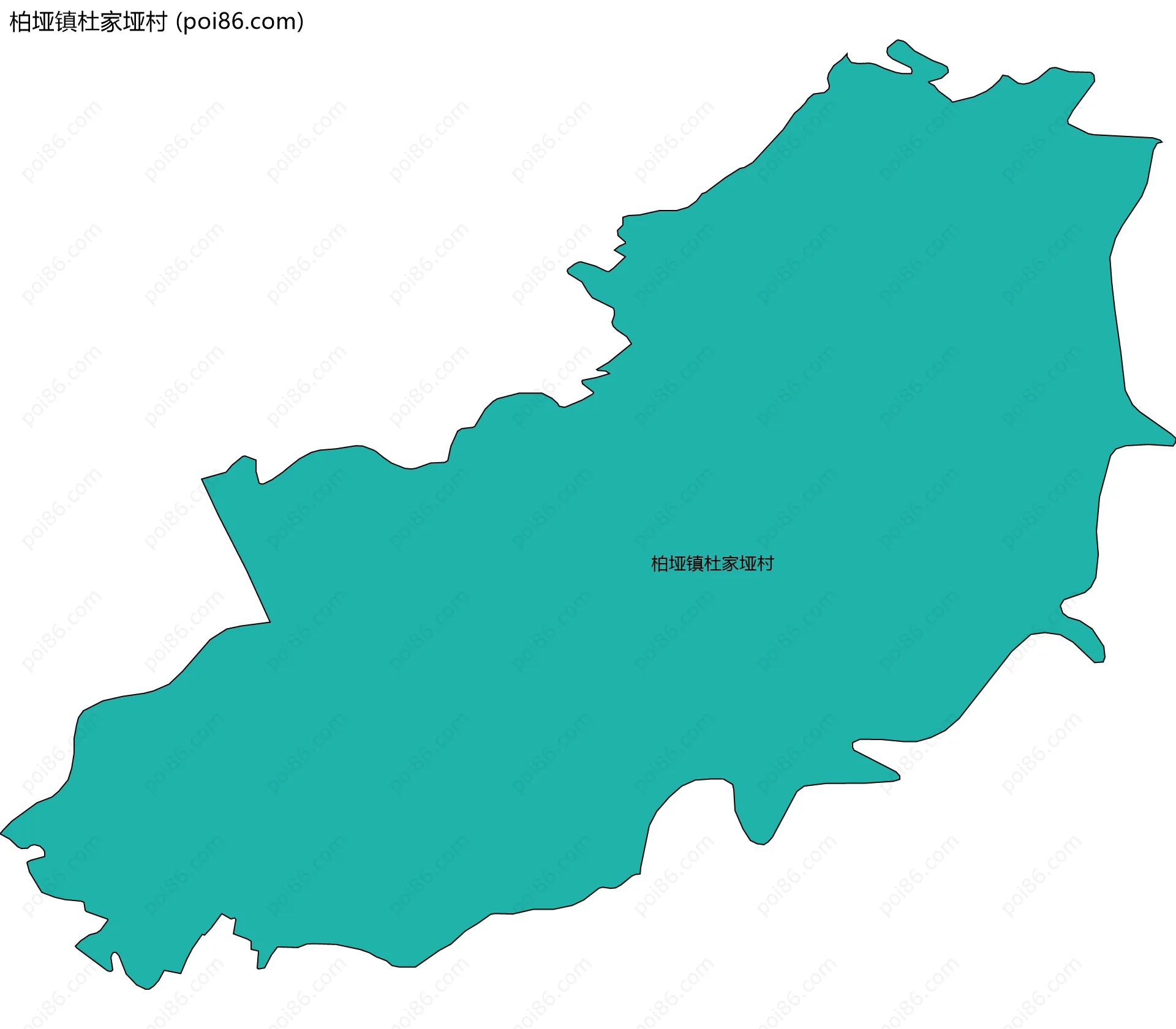 柏垭镇杜家垭村边界地图