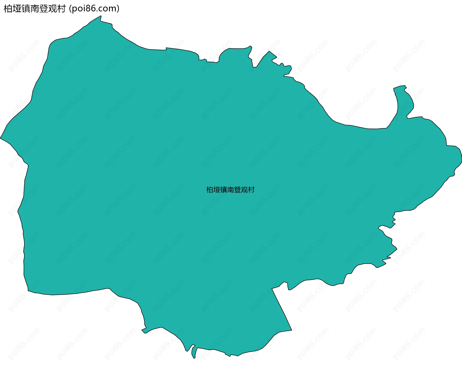 柏垭镇南登观村边界地图