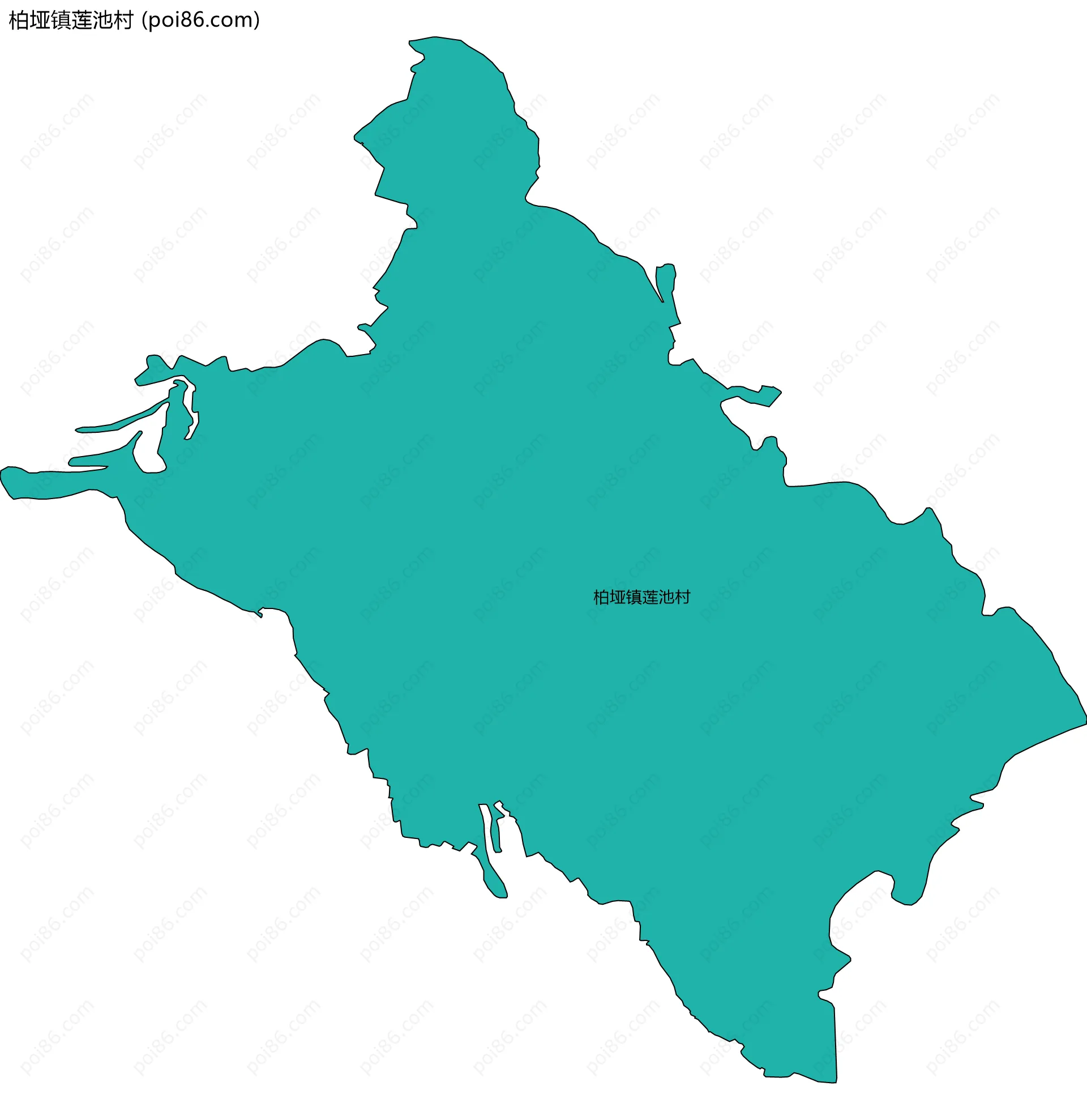 柏垭镇莲池村边界地图