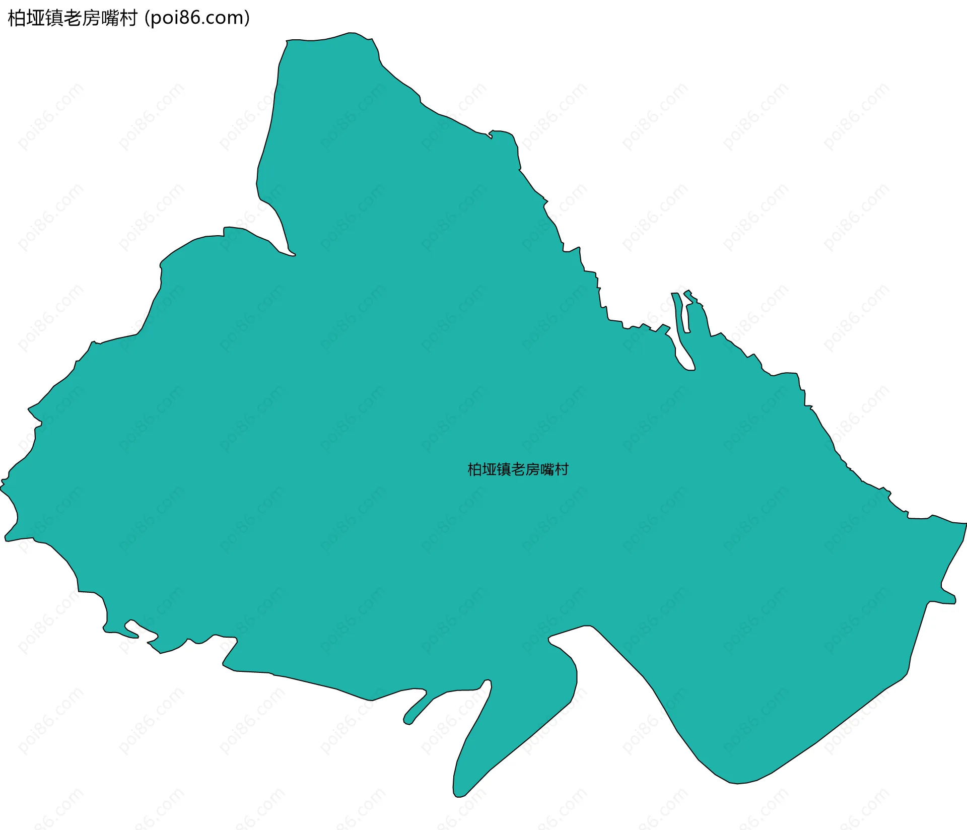 柏垭镇老房嘴村边界地图
