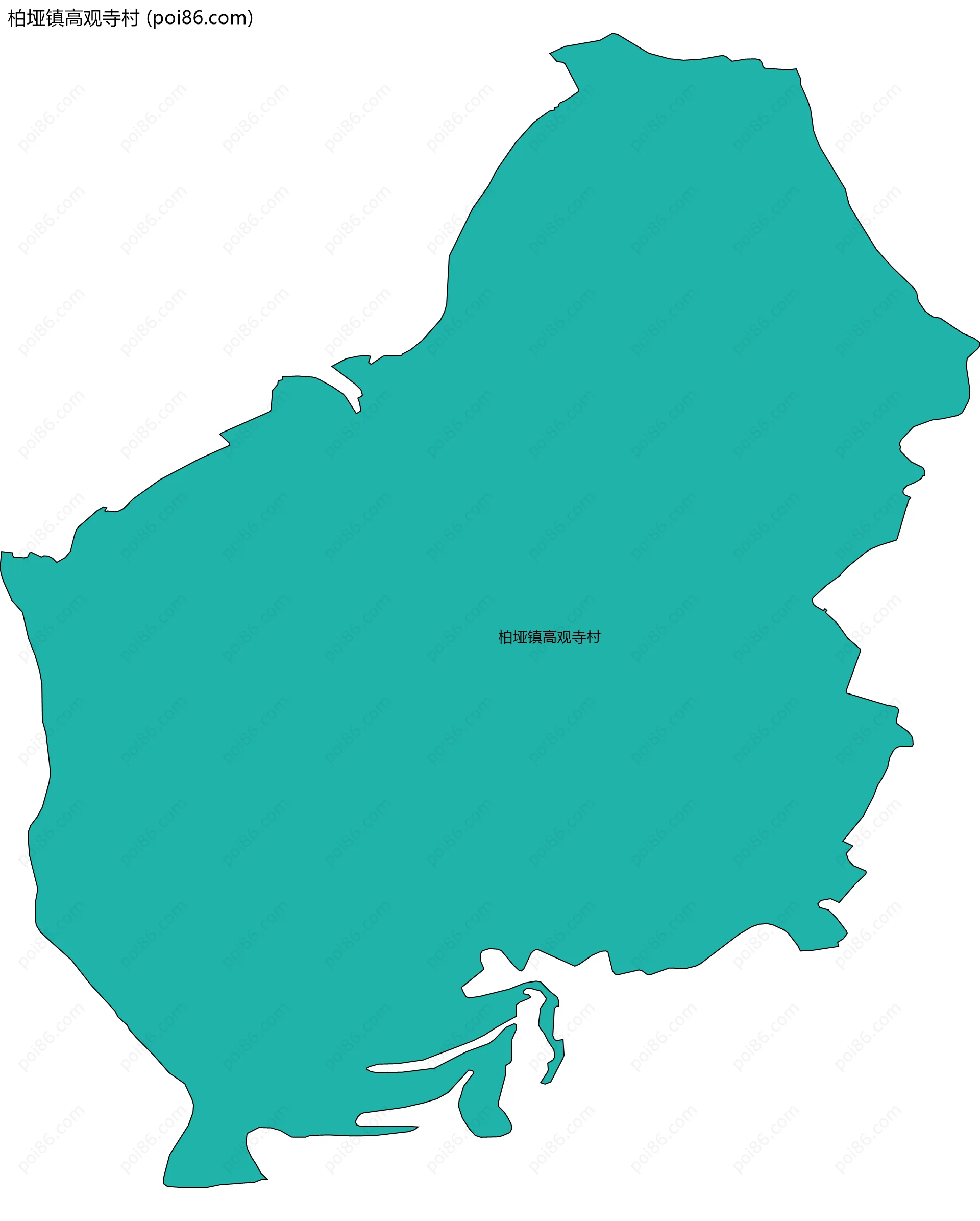 柏垭镇高观寺村边界地图