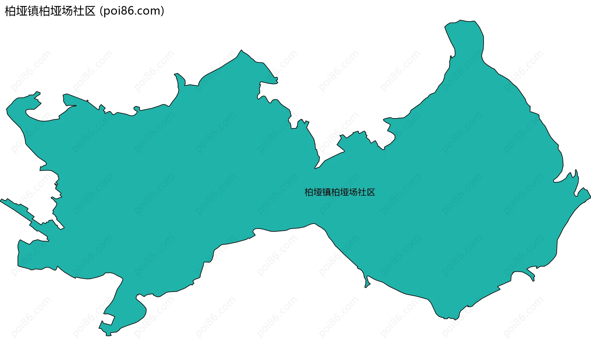 柏垭镇柏垭场社区边界地图