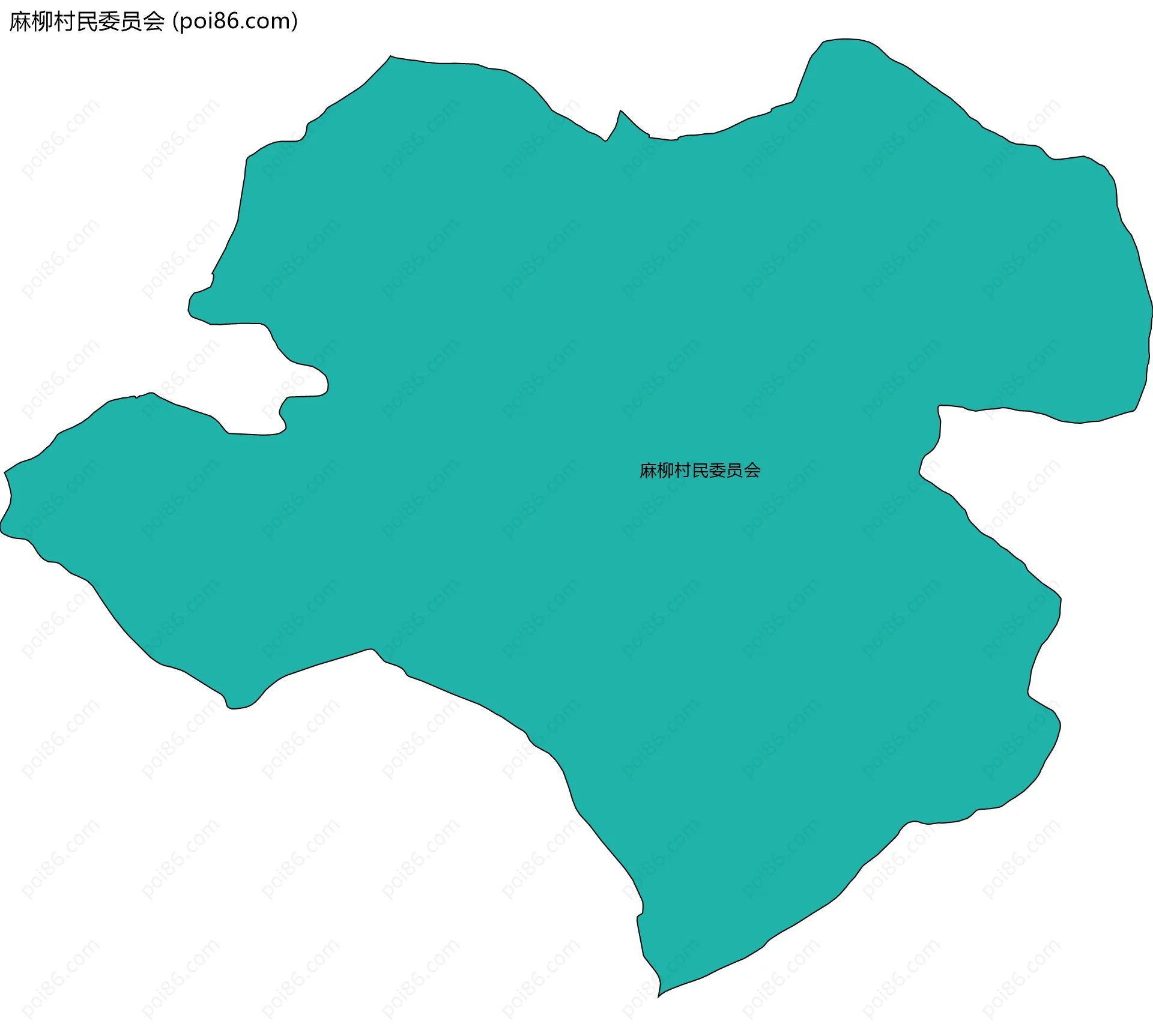 麻柳村民委员会边界地图