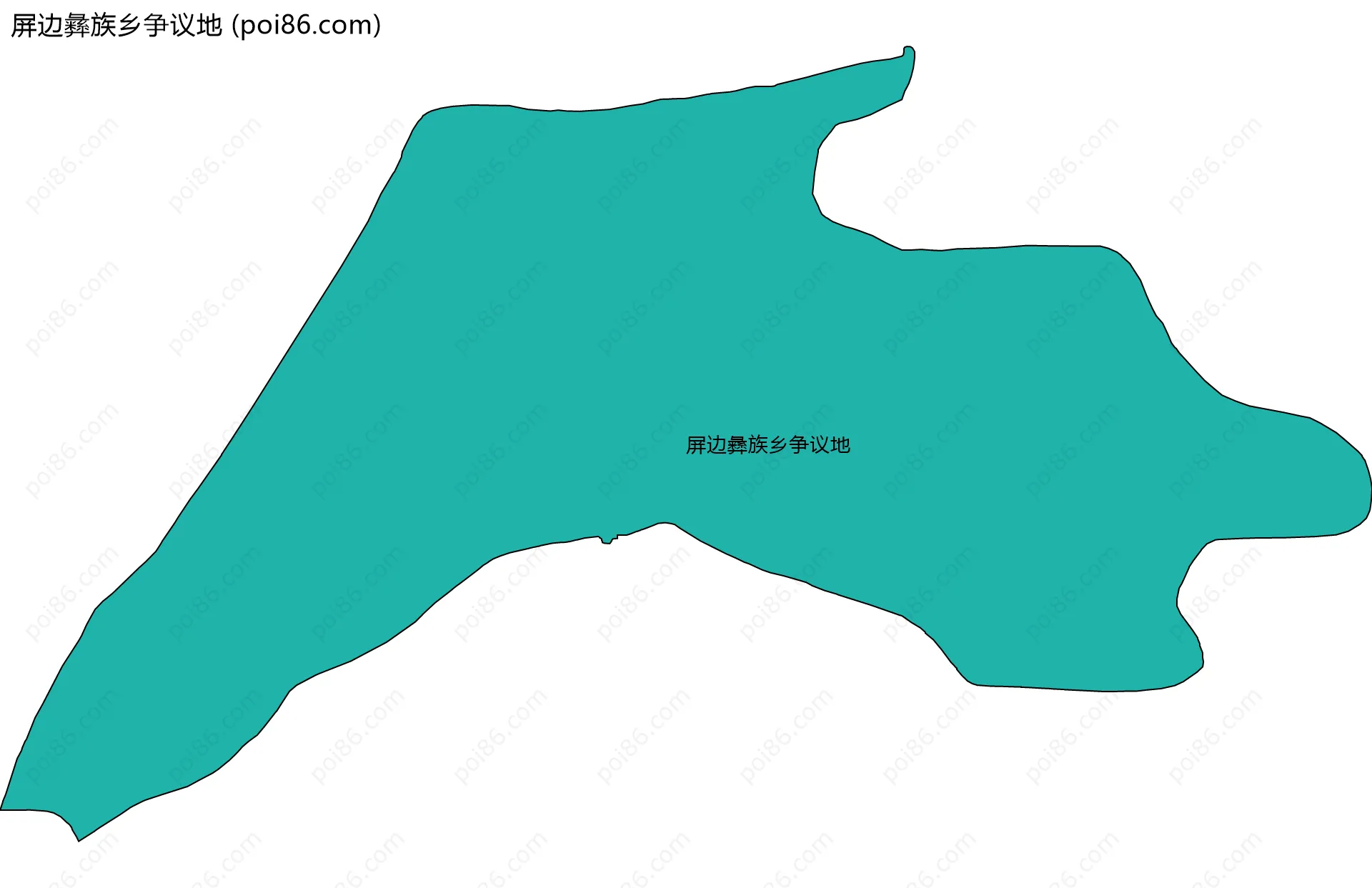 屏边彝族乡争议地边界地图