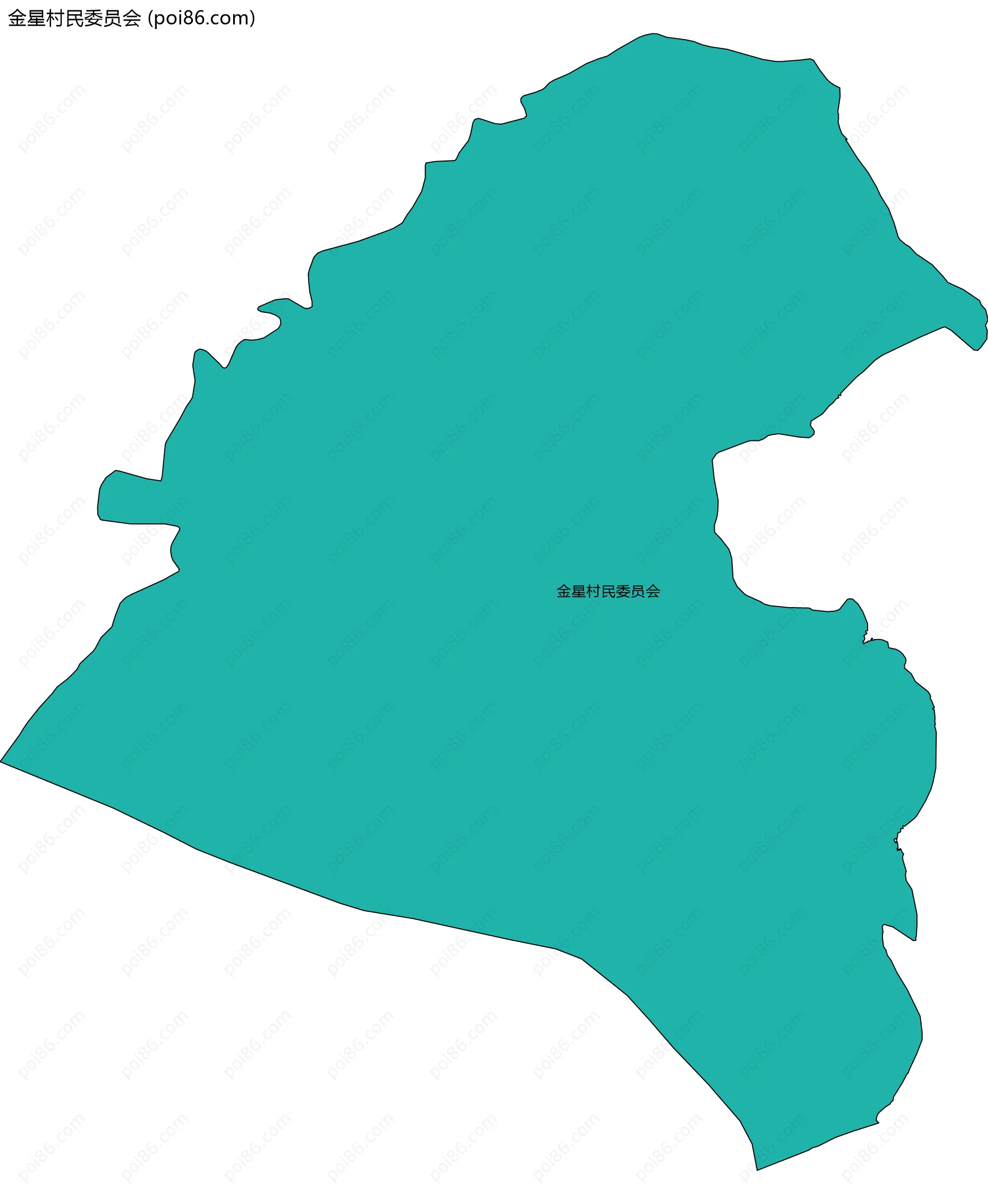 金星村民委员会边界地图
