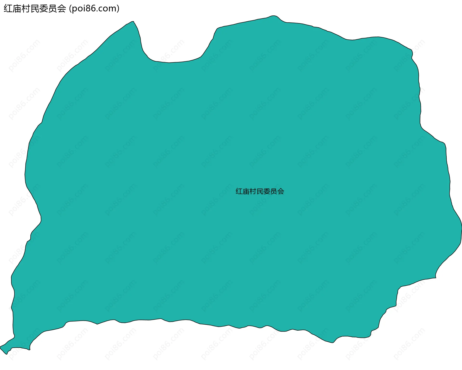 红庙村民委员会边界地图