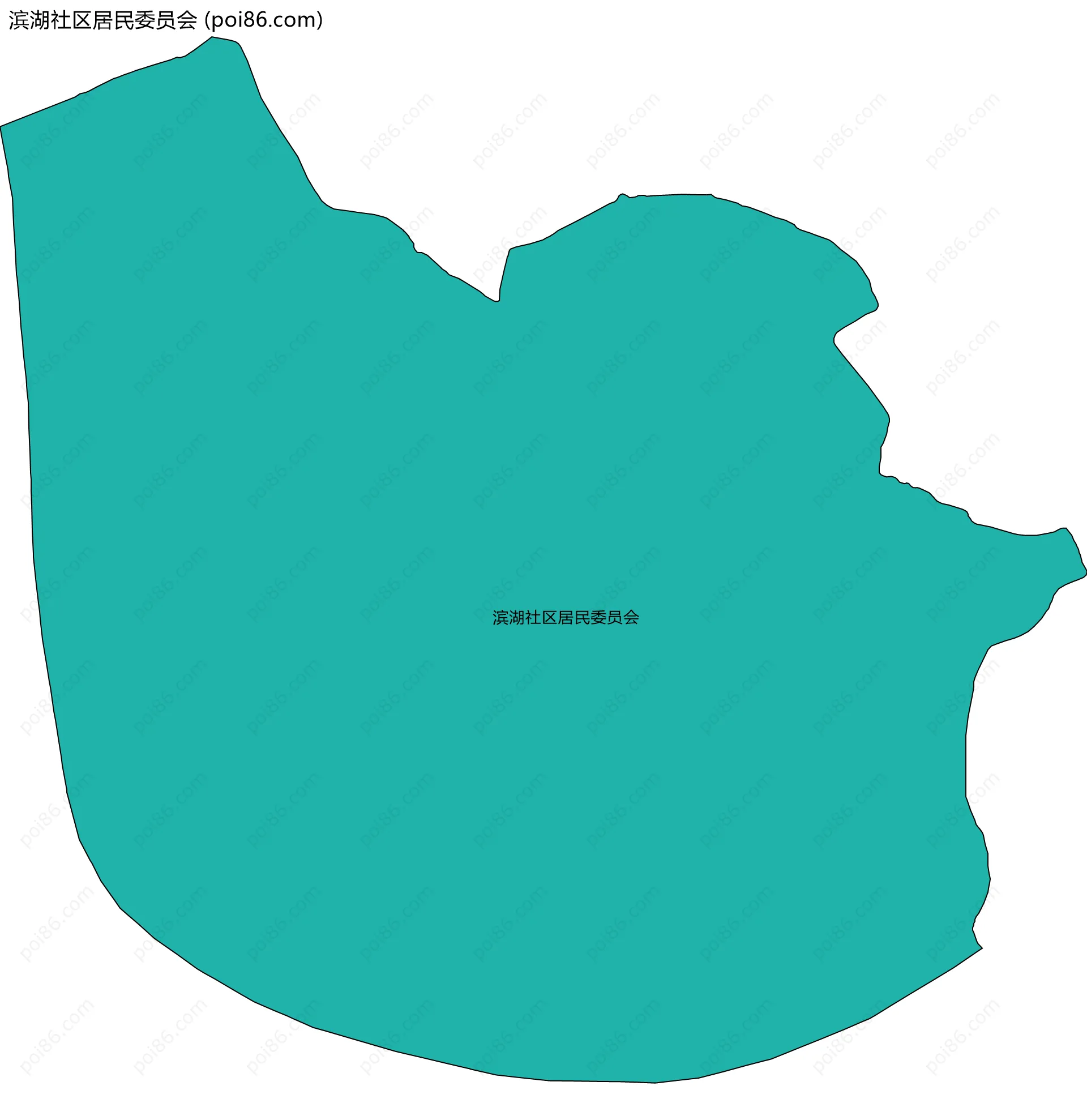 滨湖社区居民委员会边界地图
