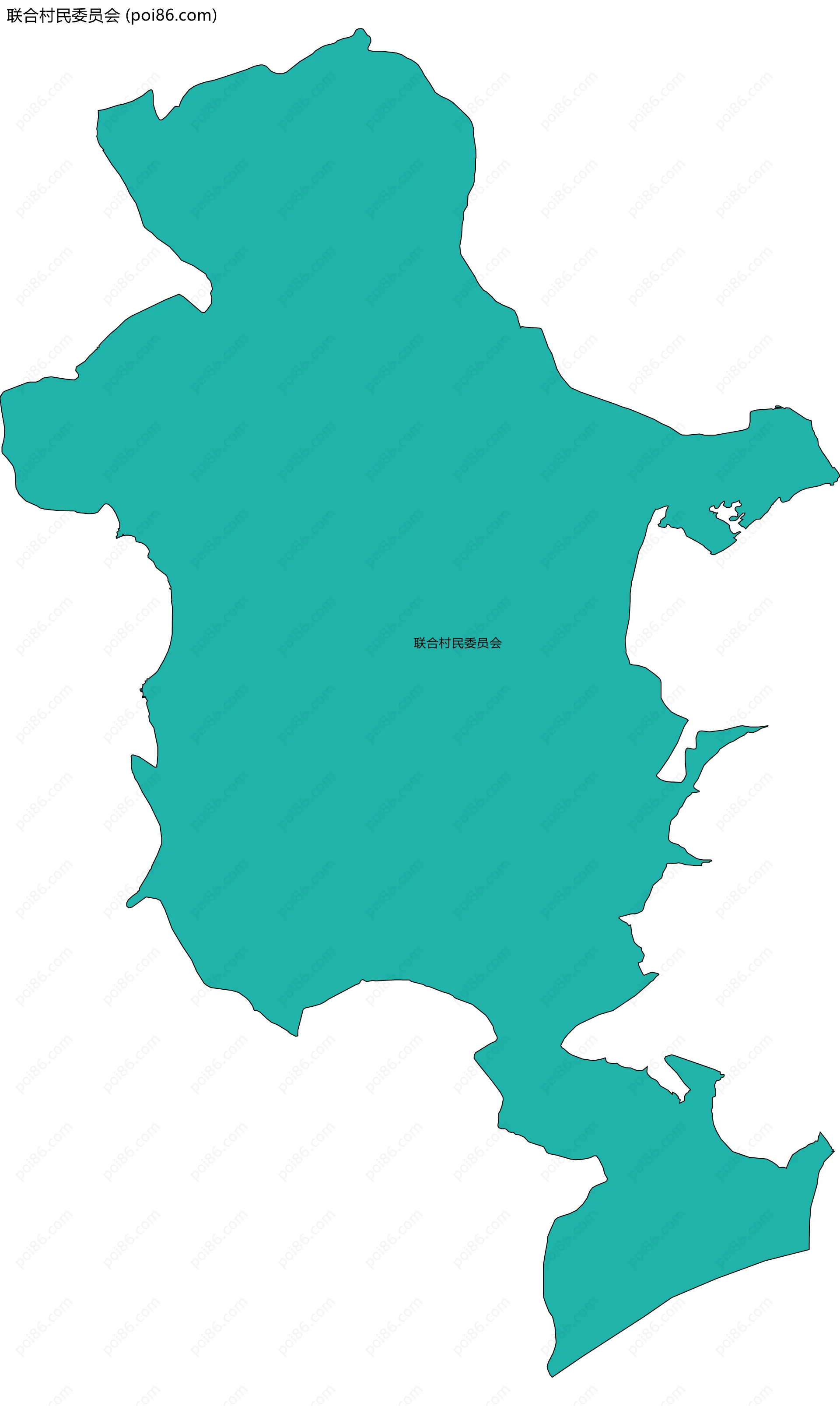 联合村民委员会边界地图