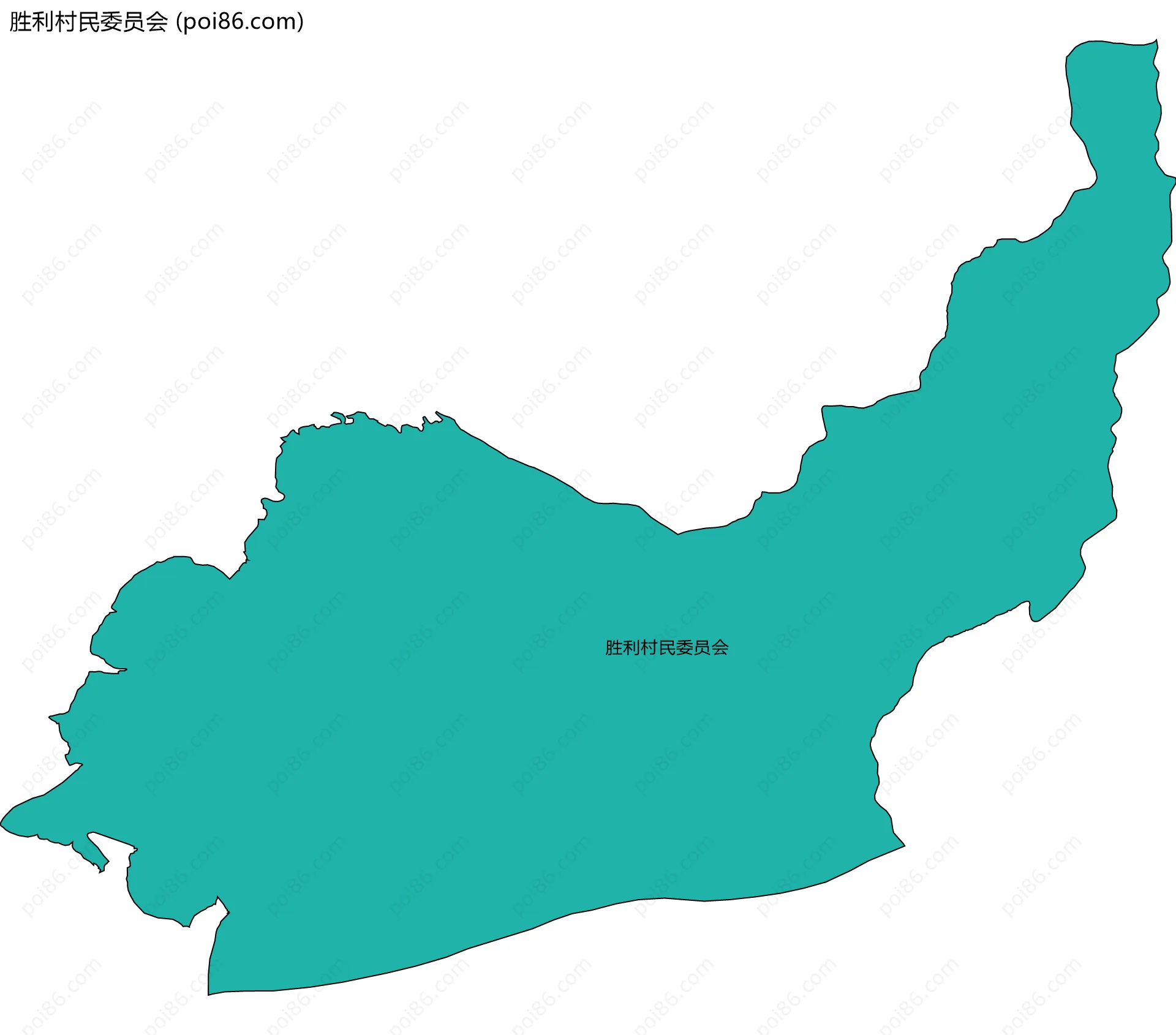 胜利村民委员会边界地图