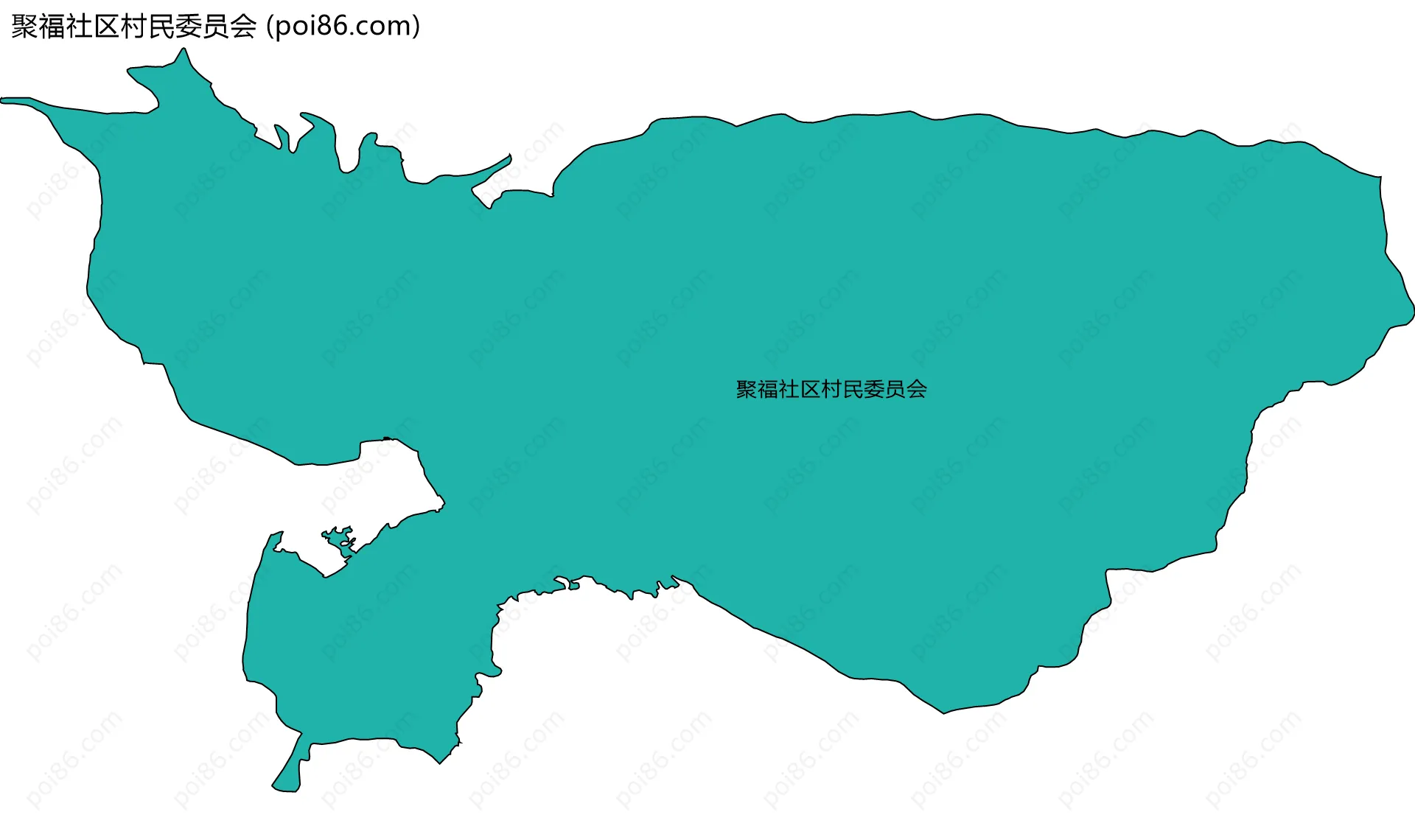 聚福社区村民委员会边界地图