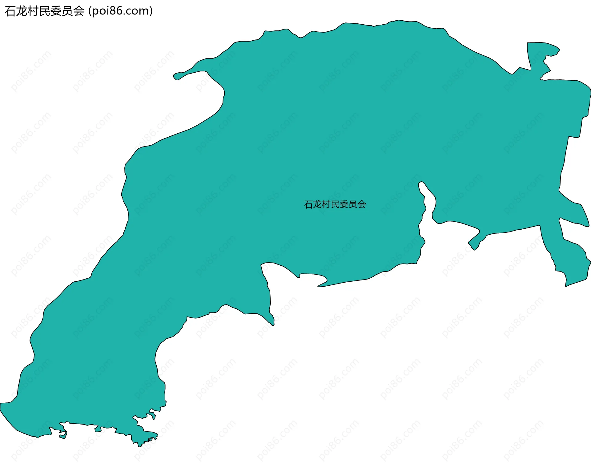 石龙村民委员会边界地图