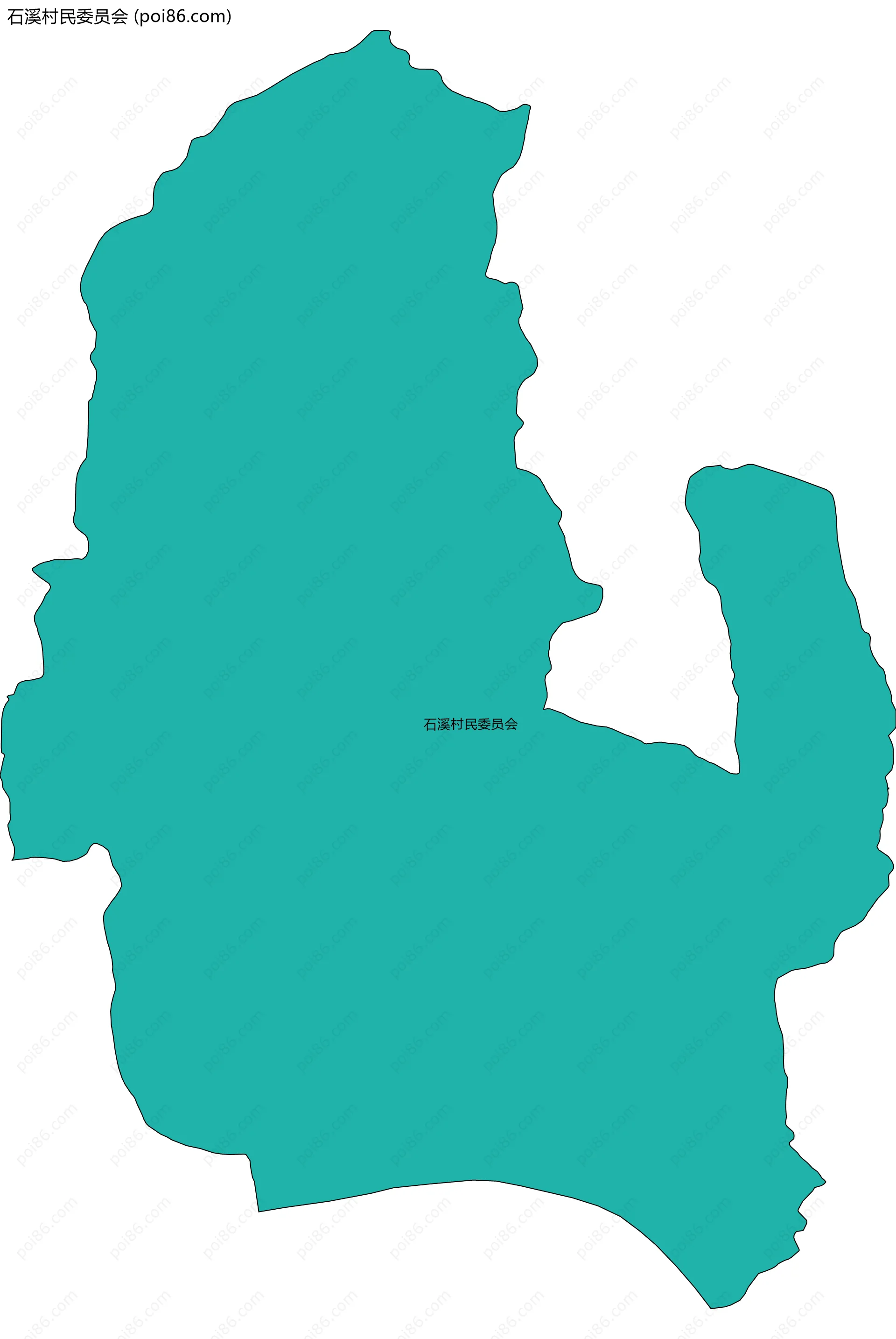 石溪村民委员会边界地图