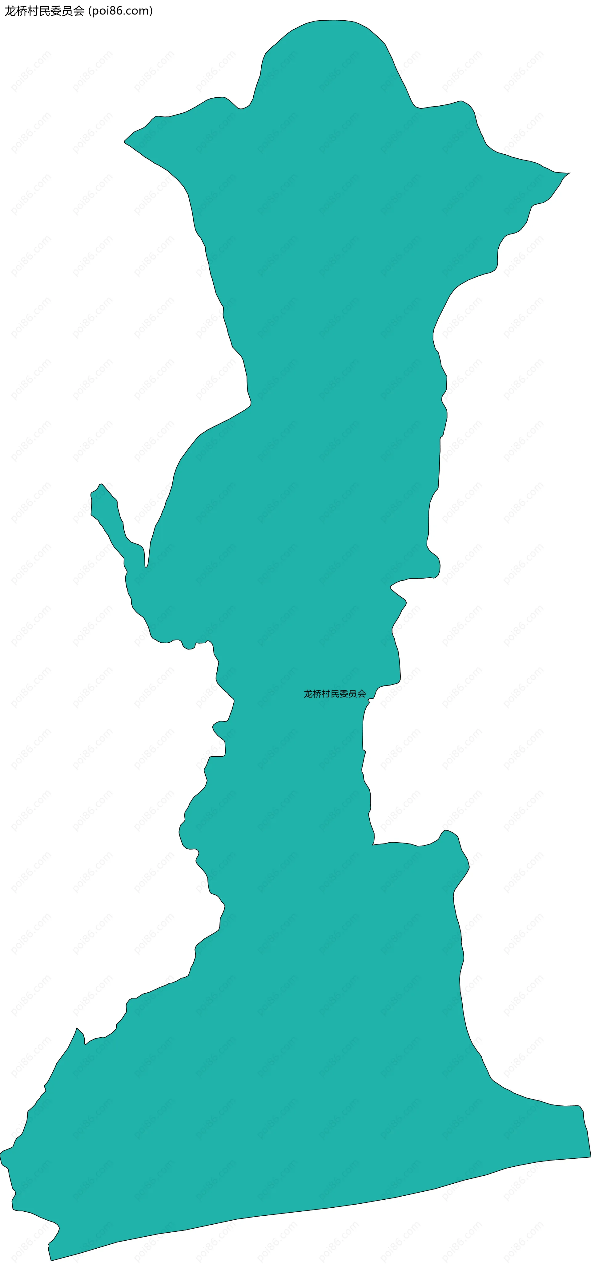 龙桥村民委员会边界地图