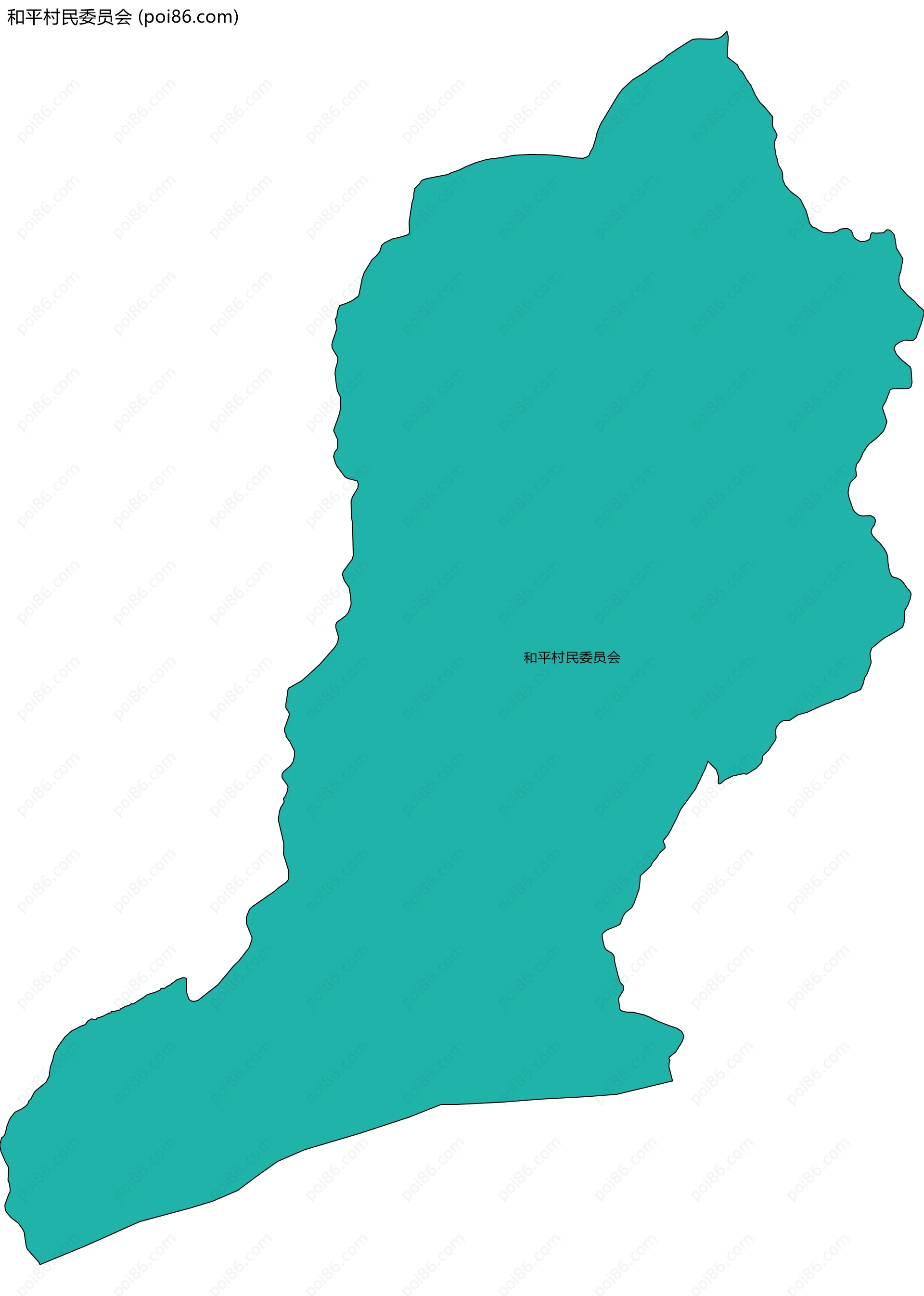 和平村民委员会边界地图