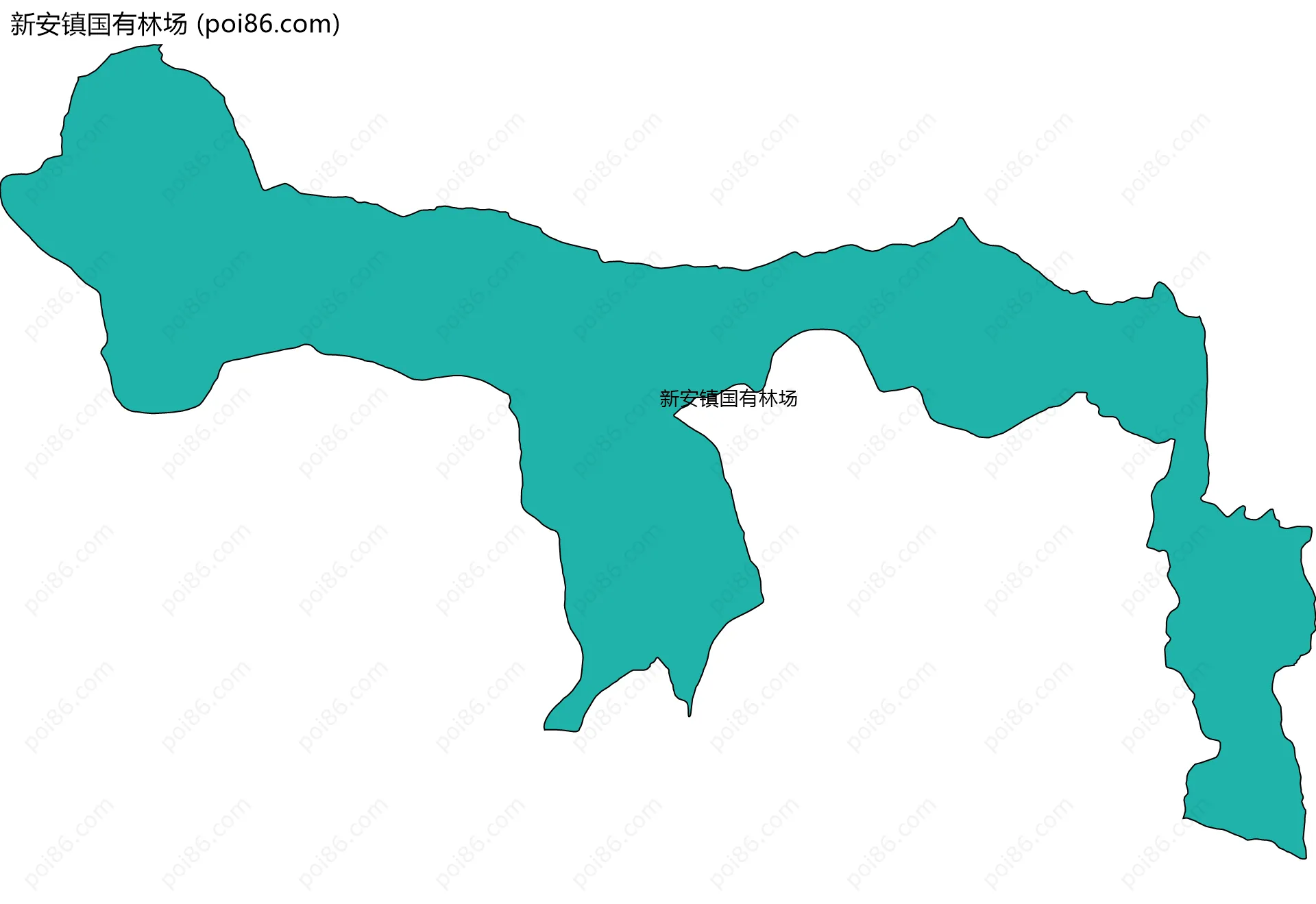 新安镇国有林场边界地图