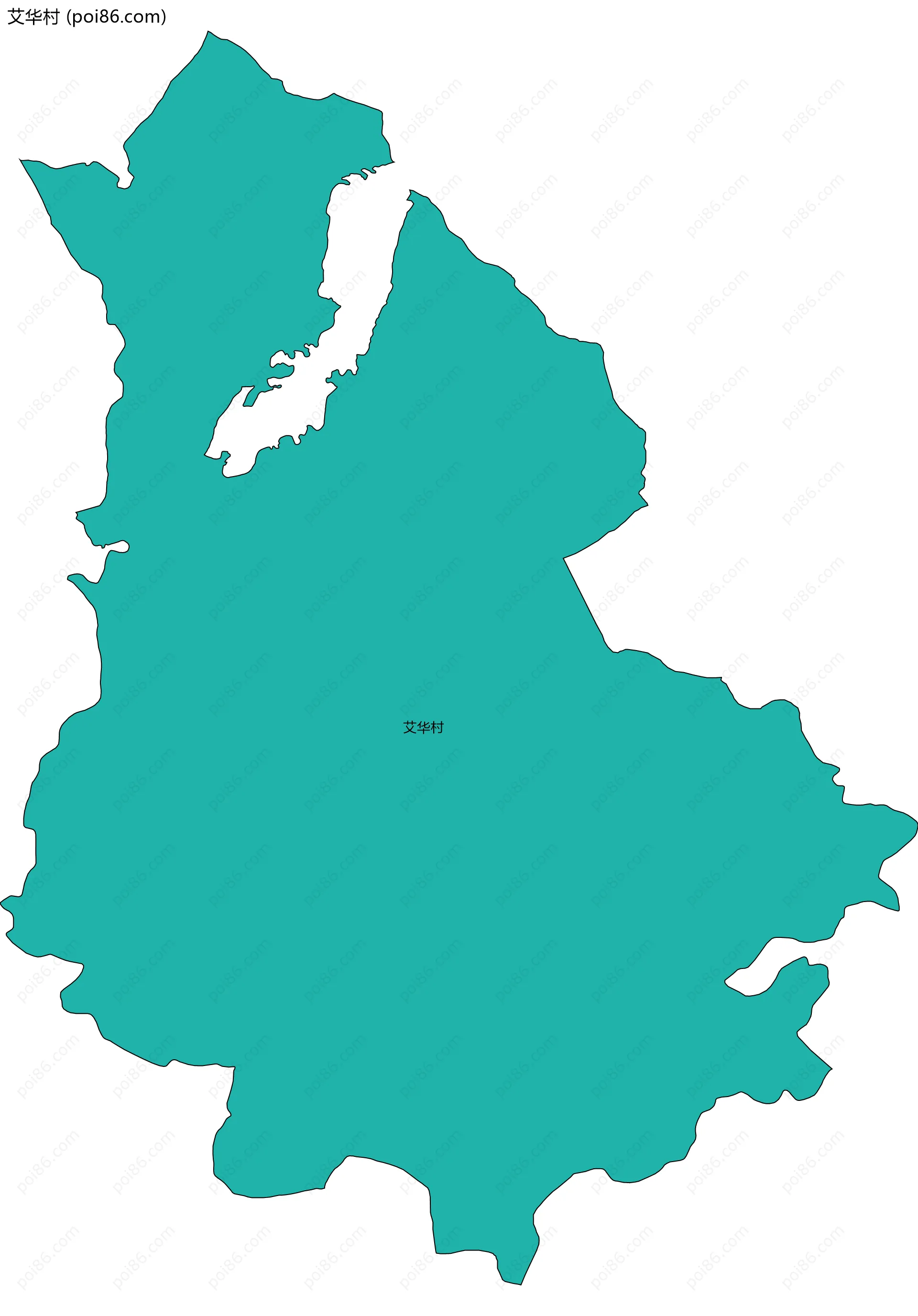 艾华村边界地图