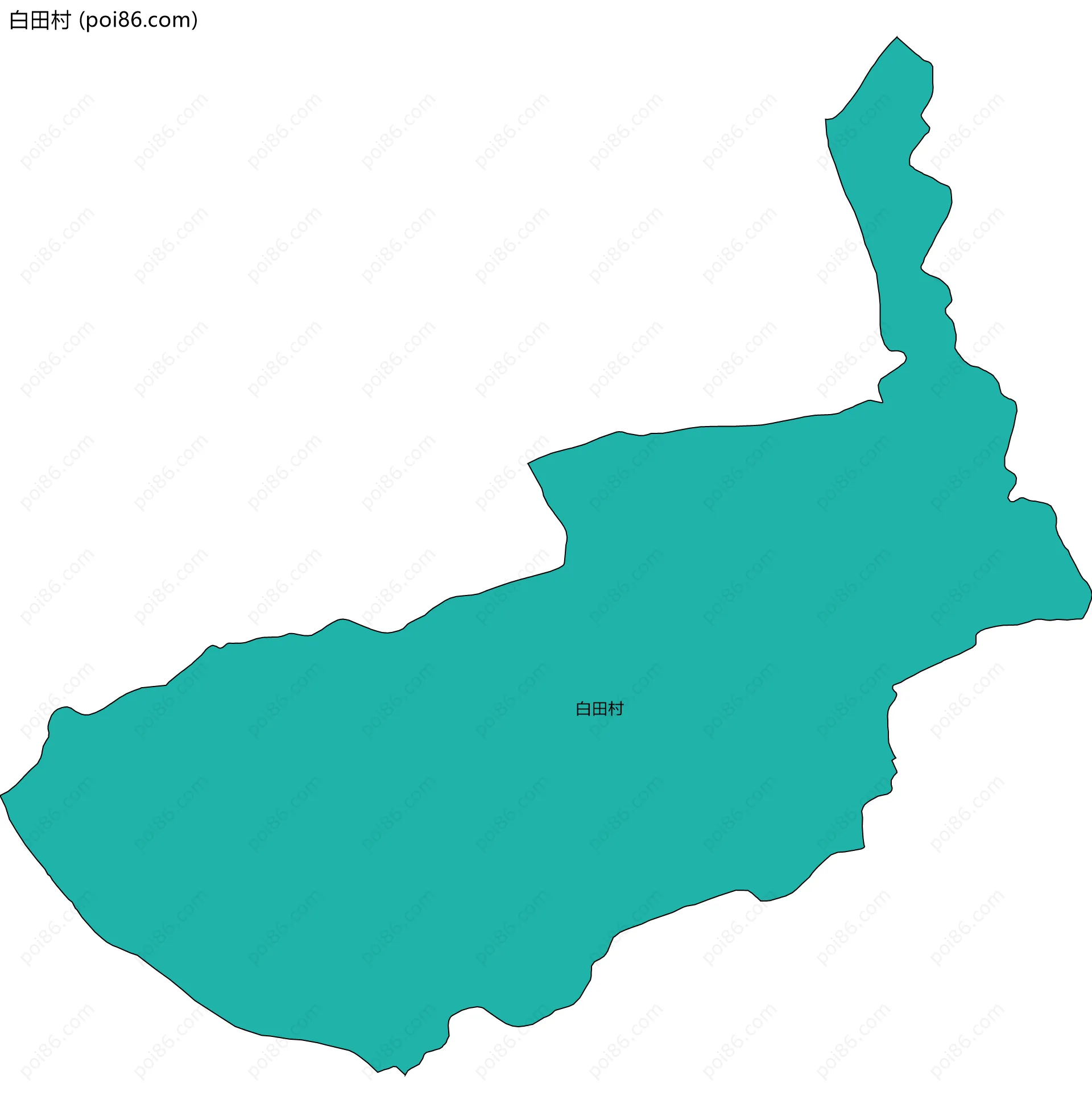 白田村边界地图