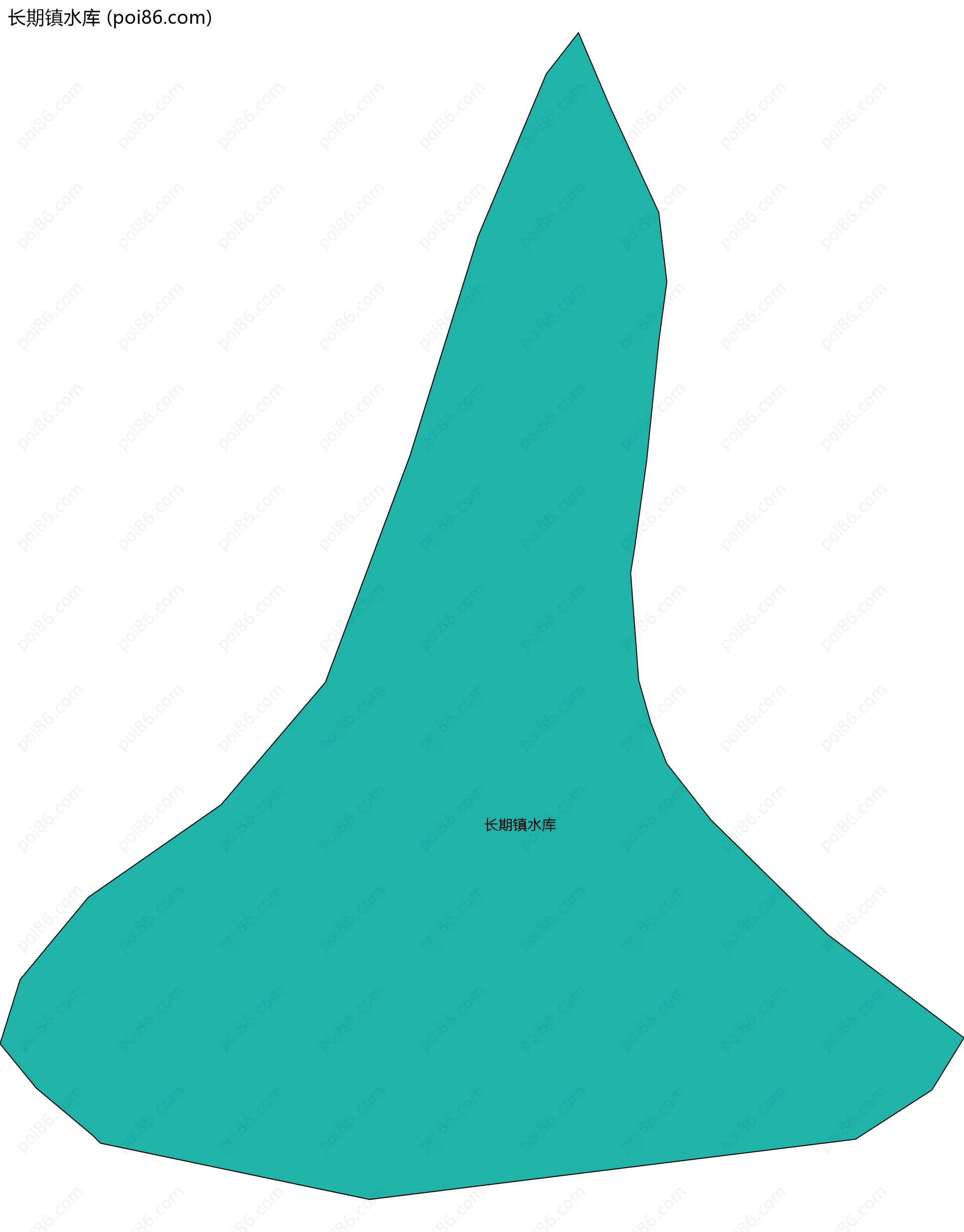 长期镇水库边界地图