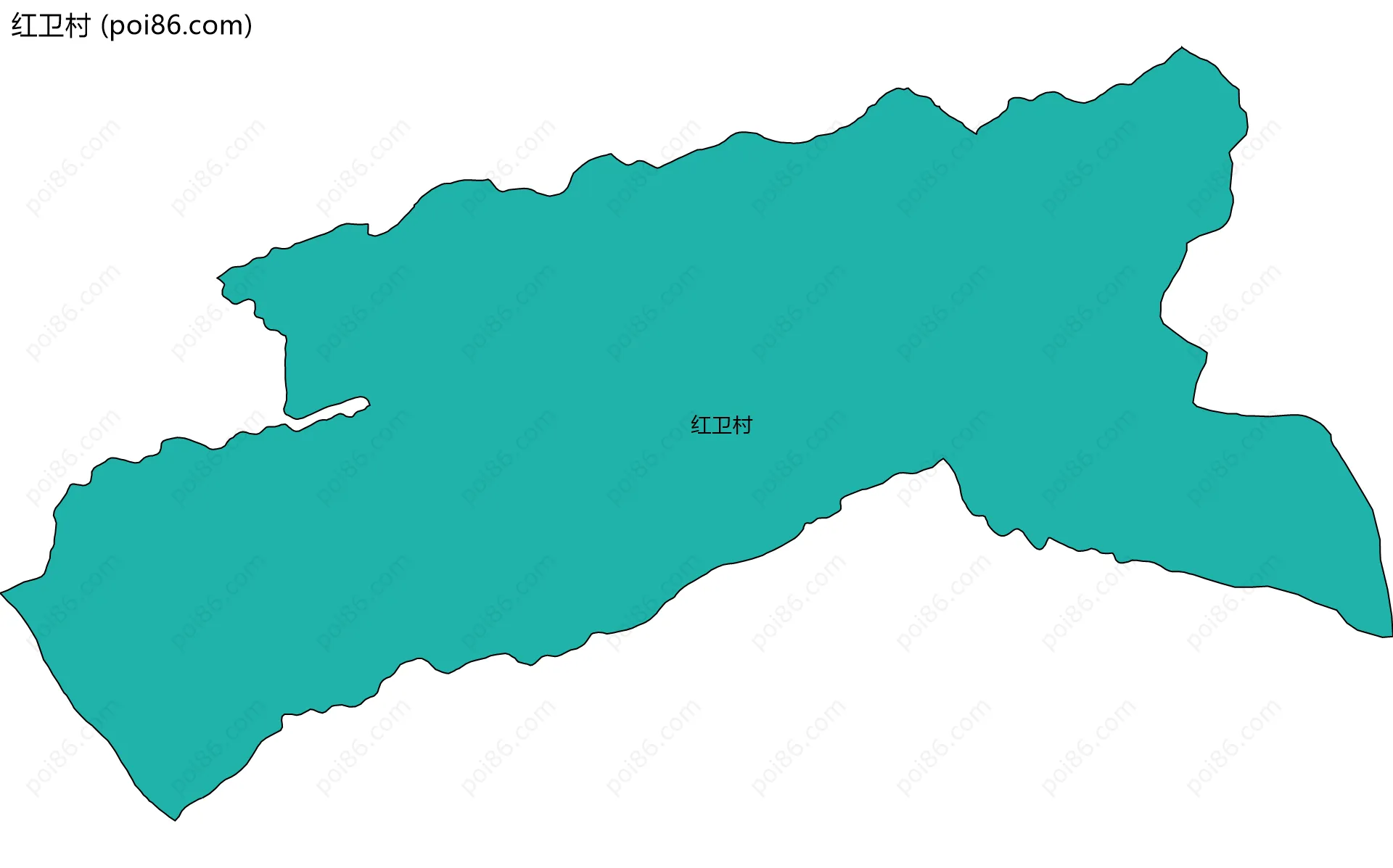 红卫村边界地图