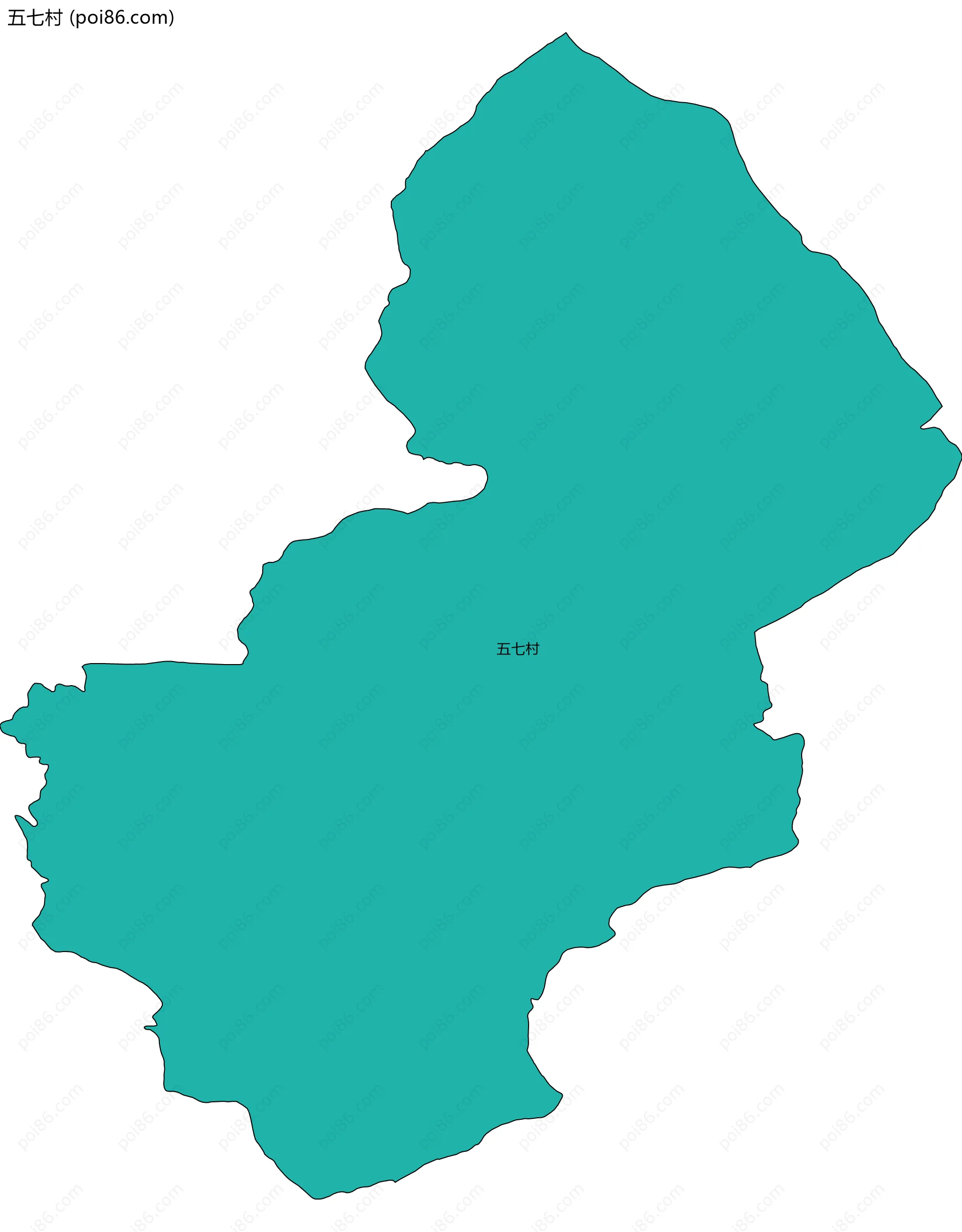 五七村边界地图