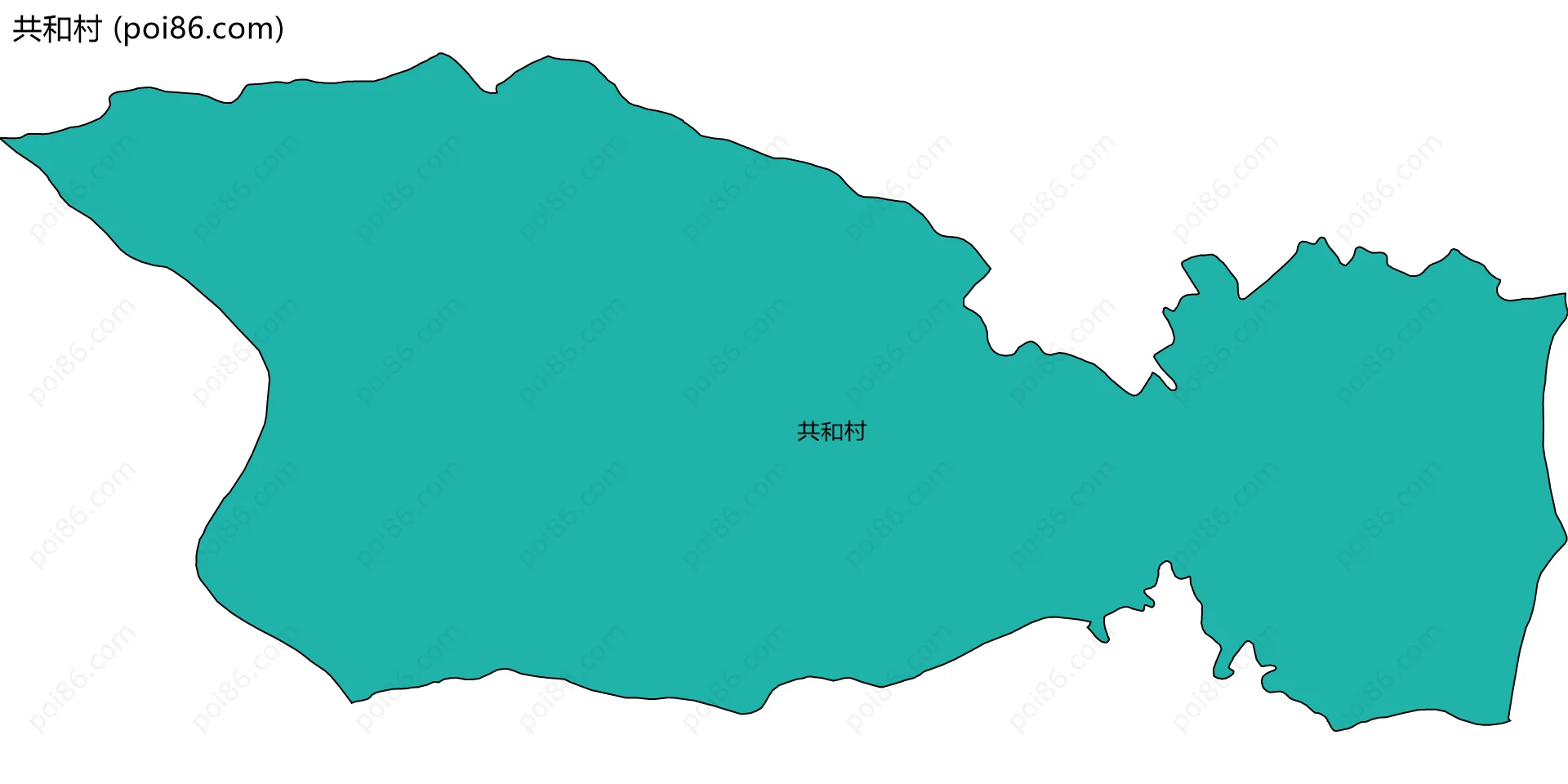 共和村边界地图