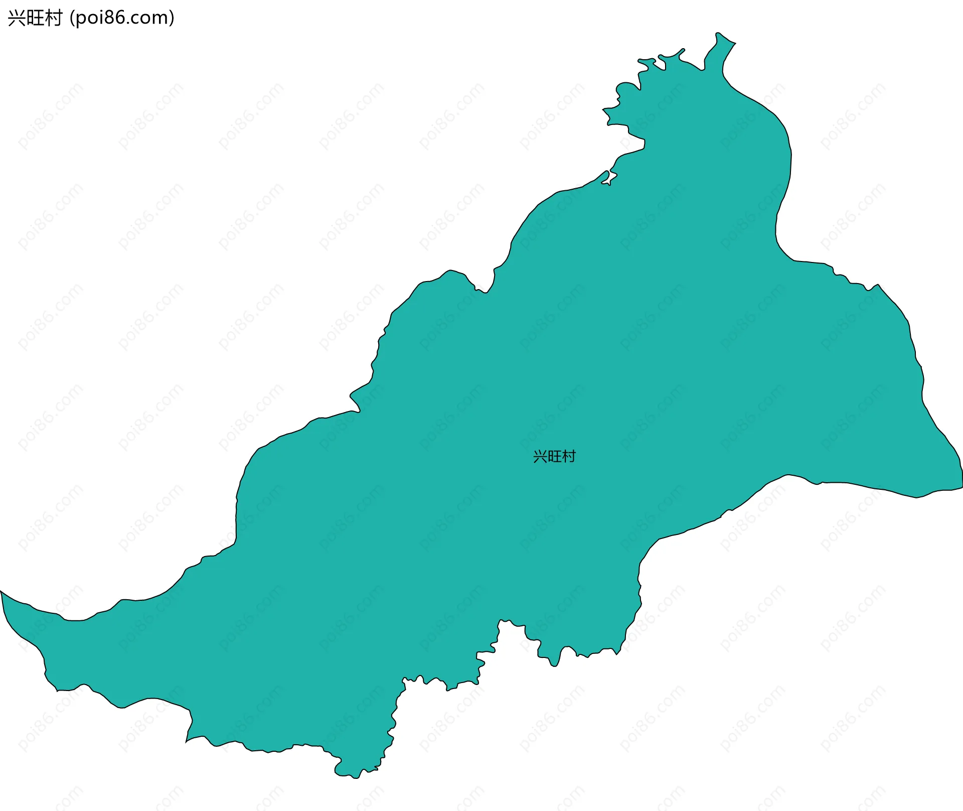 兴旺村边界地图